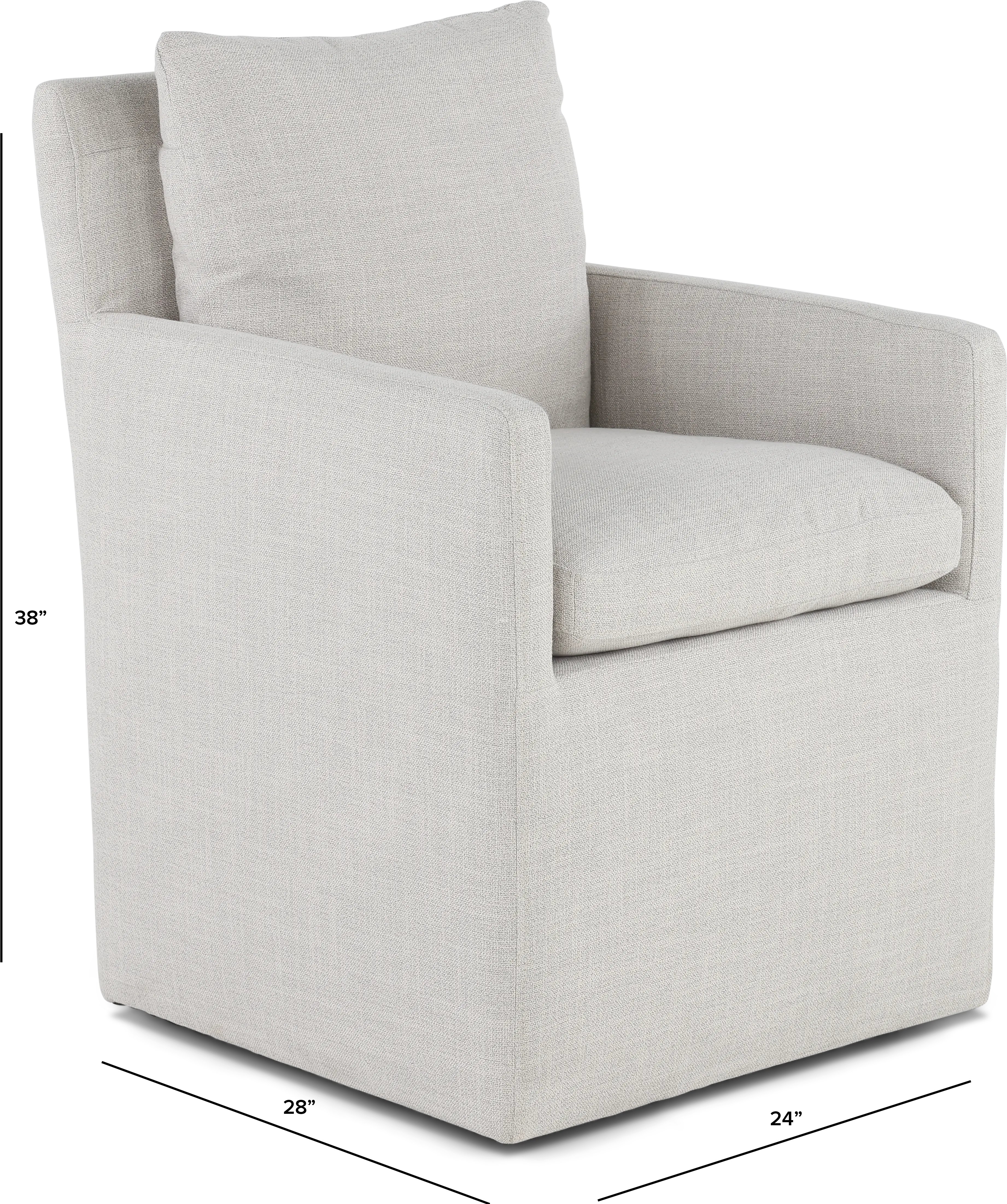 Effie Pale Gray Upholstered Dining Chair-3