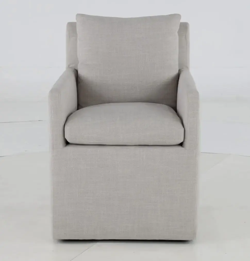 Effie Pale Gray Upholstered Dining Chair-8