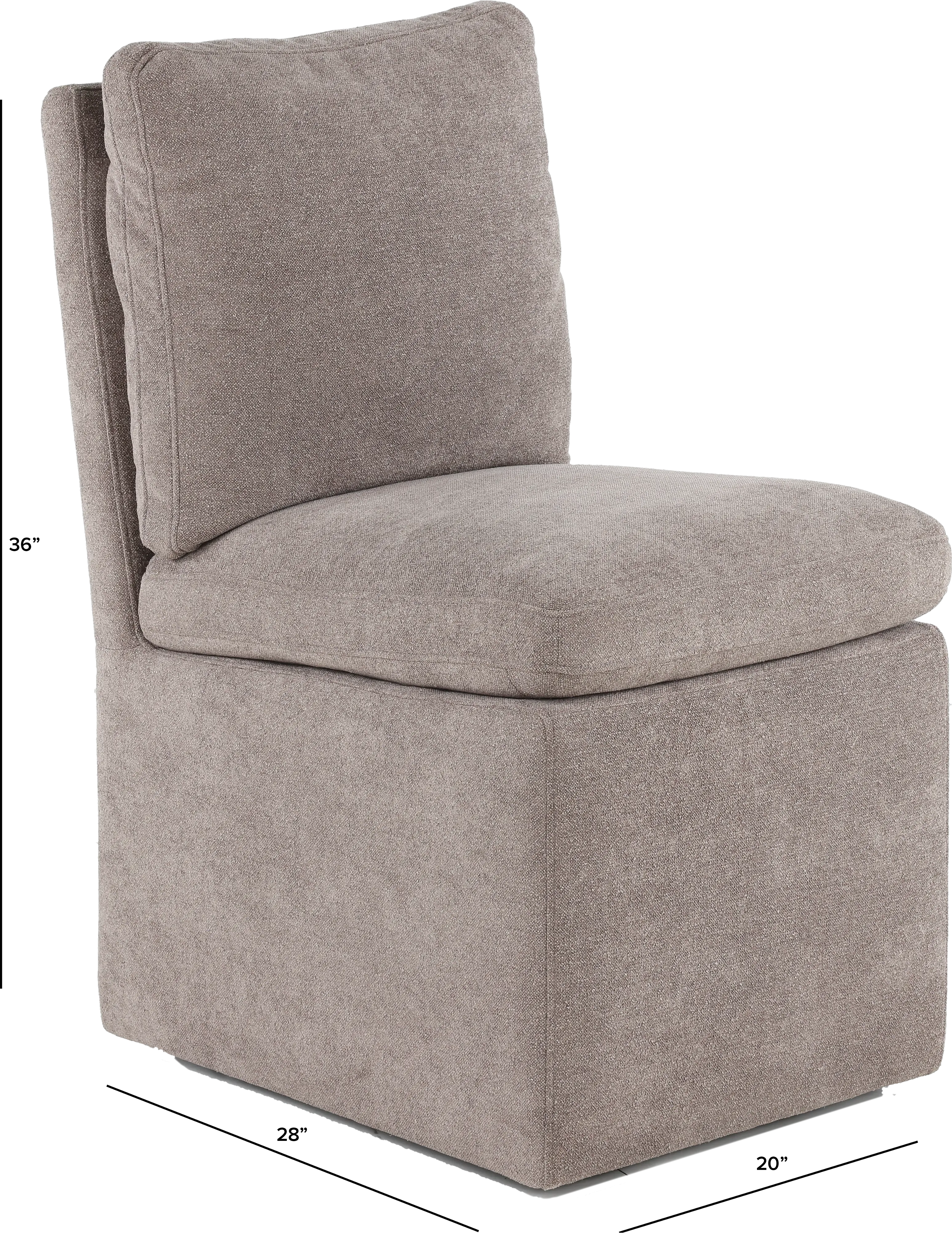 Elite Ash Gray Upholstered Dining Chair-3