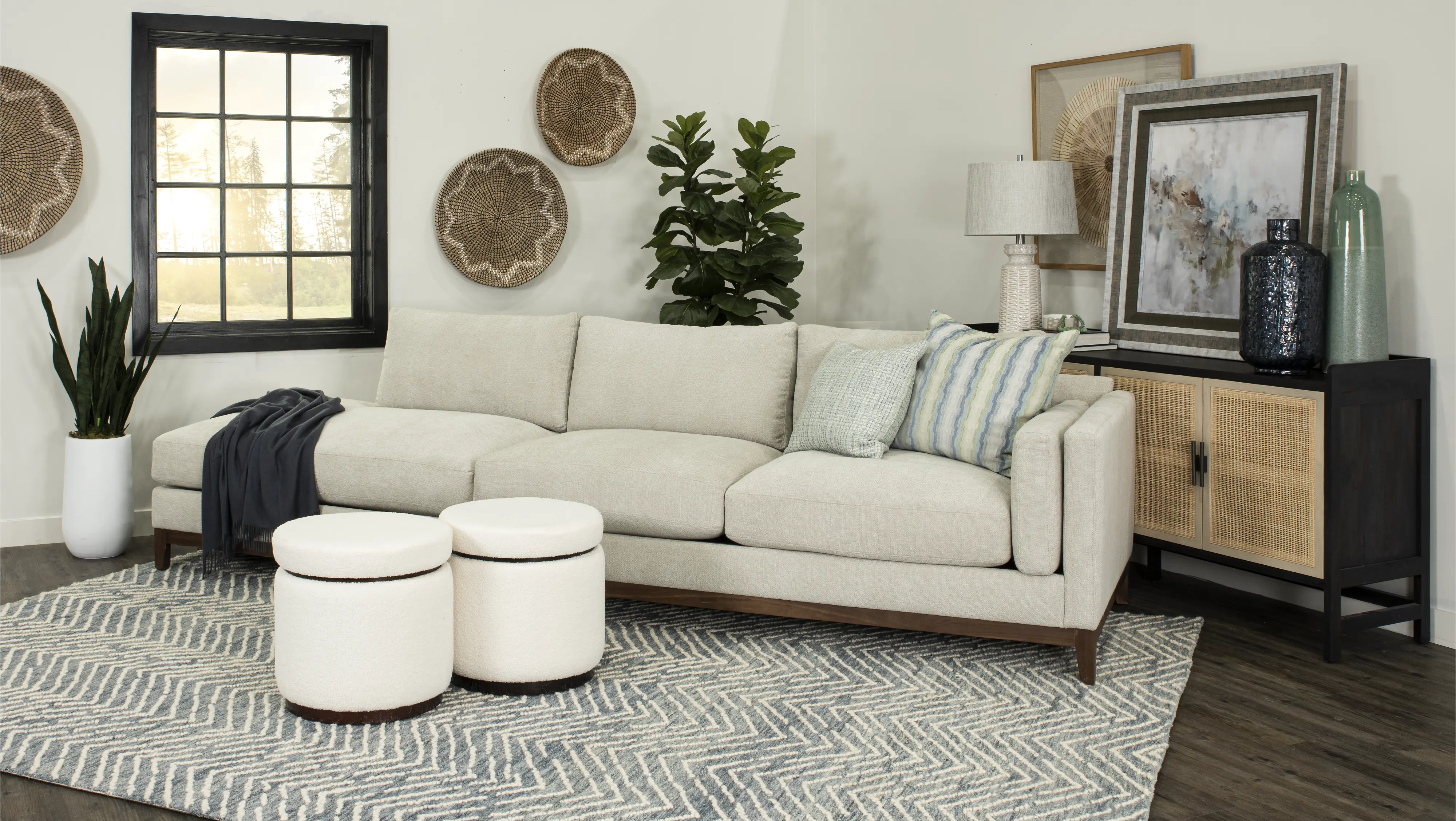 Kelsey Dove Beige 2 Piece Sectional-2