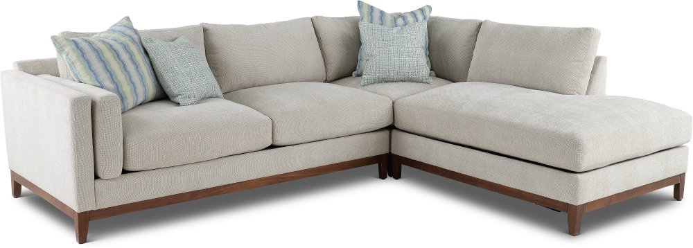 Kelsey Dove Beige 3 Piece Sectional