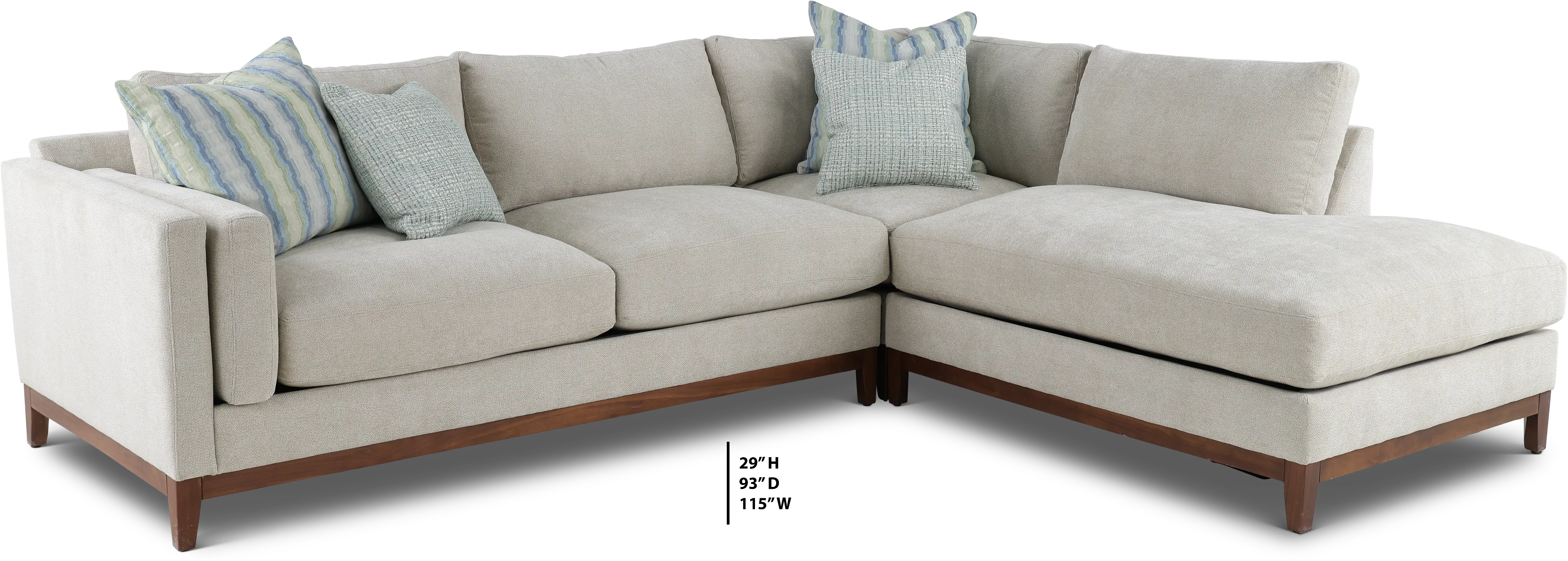 Kelsey Dove Beige 3 Piece Sectional-3