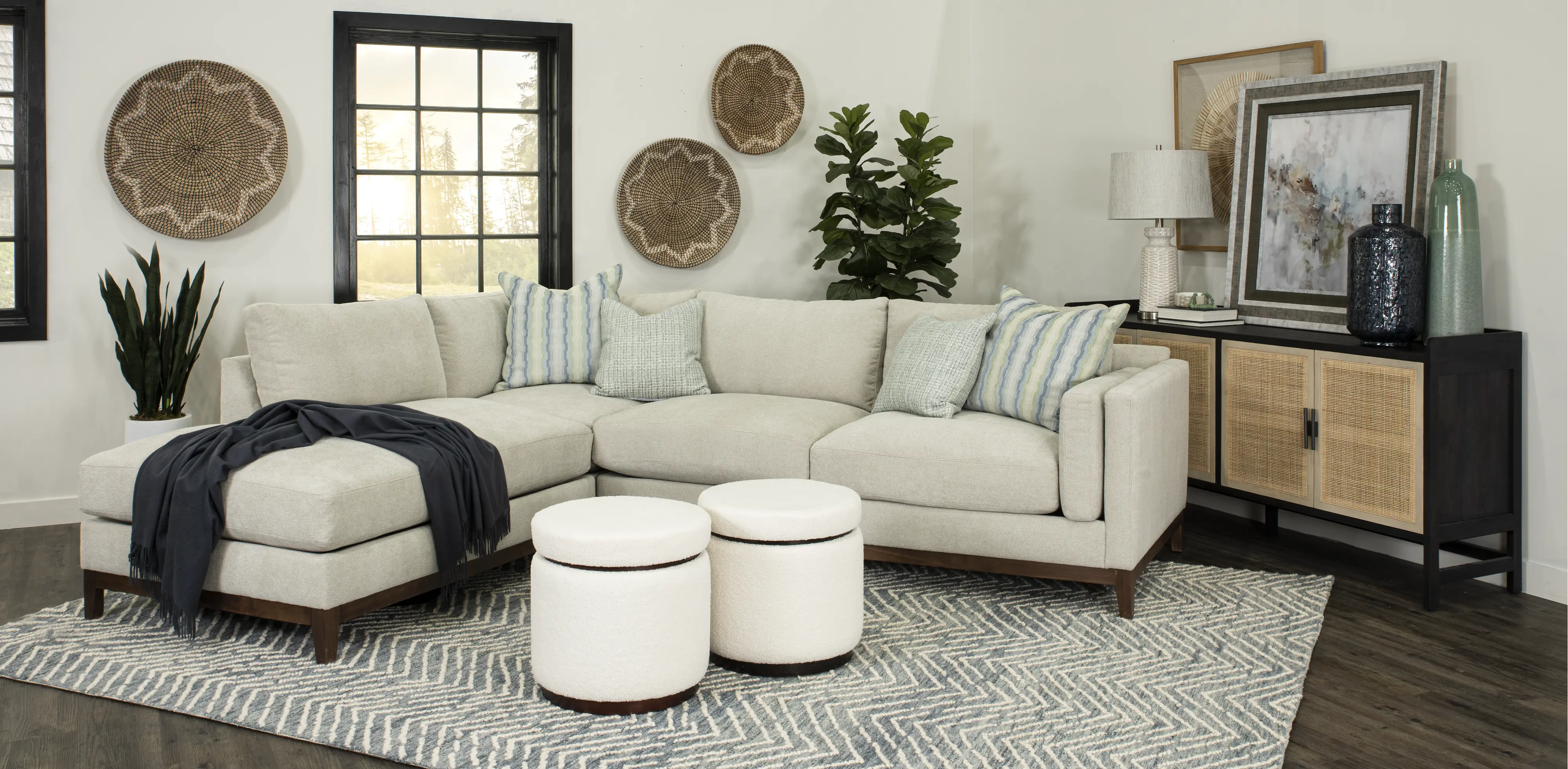 Kelsey Dove Beige 3 Piece Sectional-2