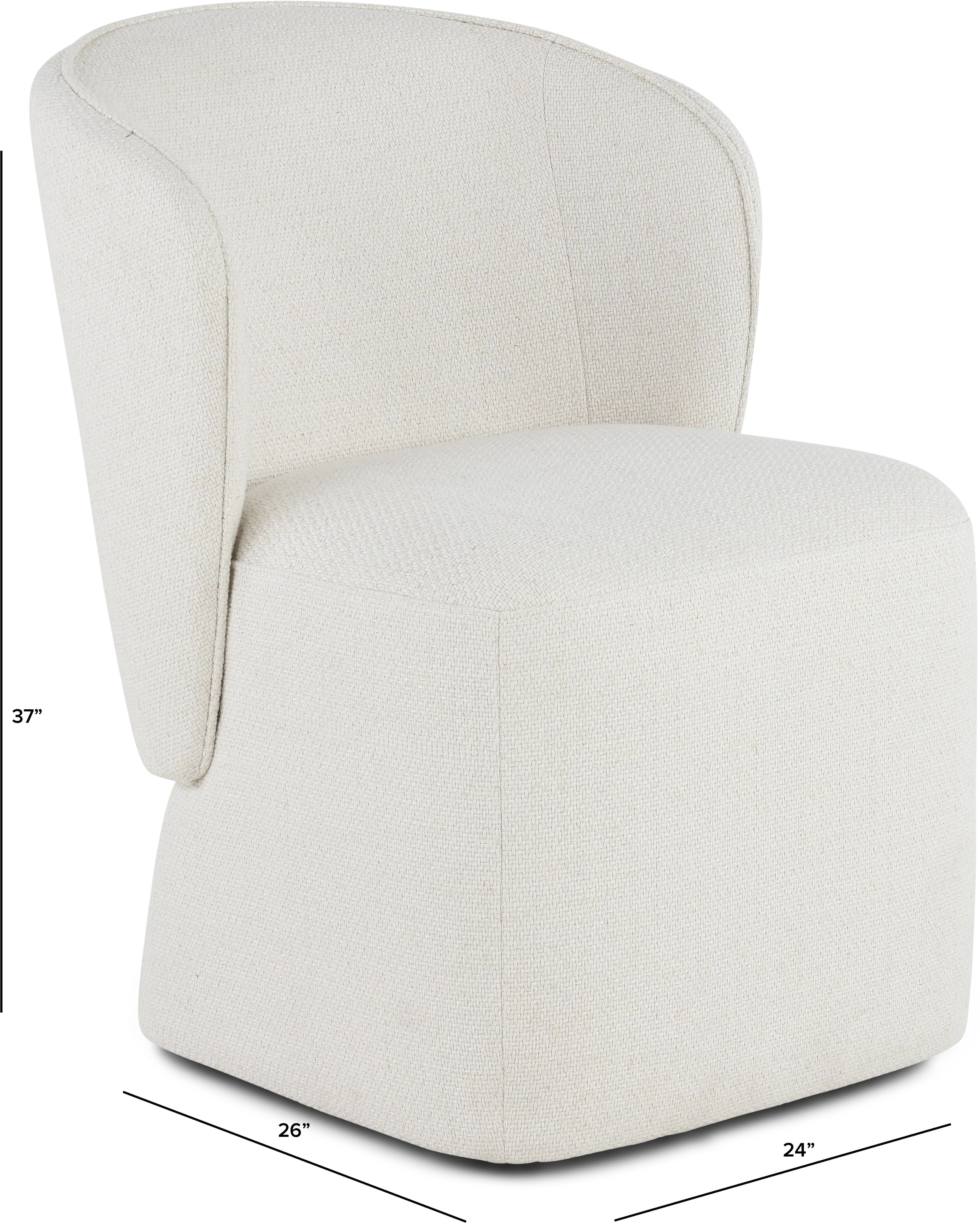 Dinara White Upholstered Dining Chair-3
