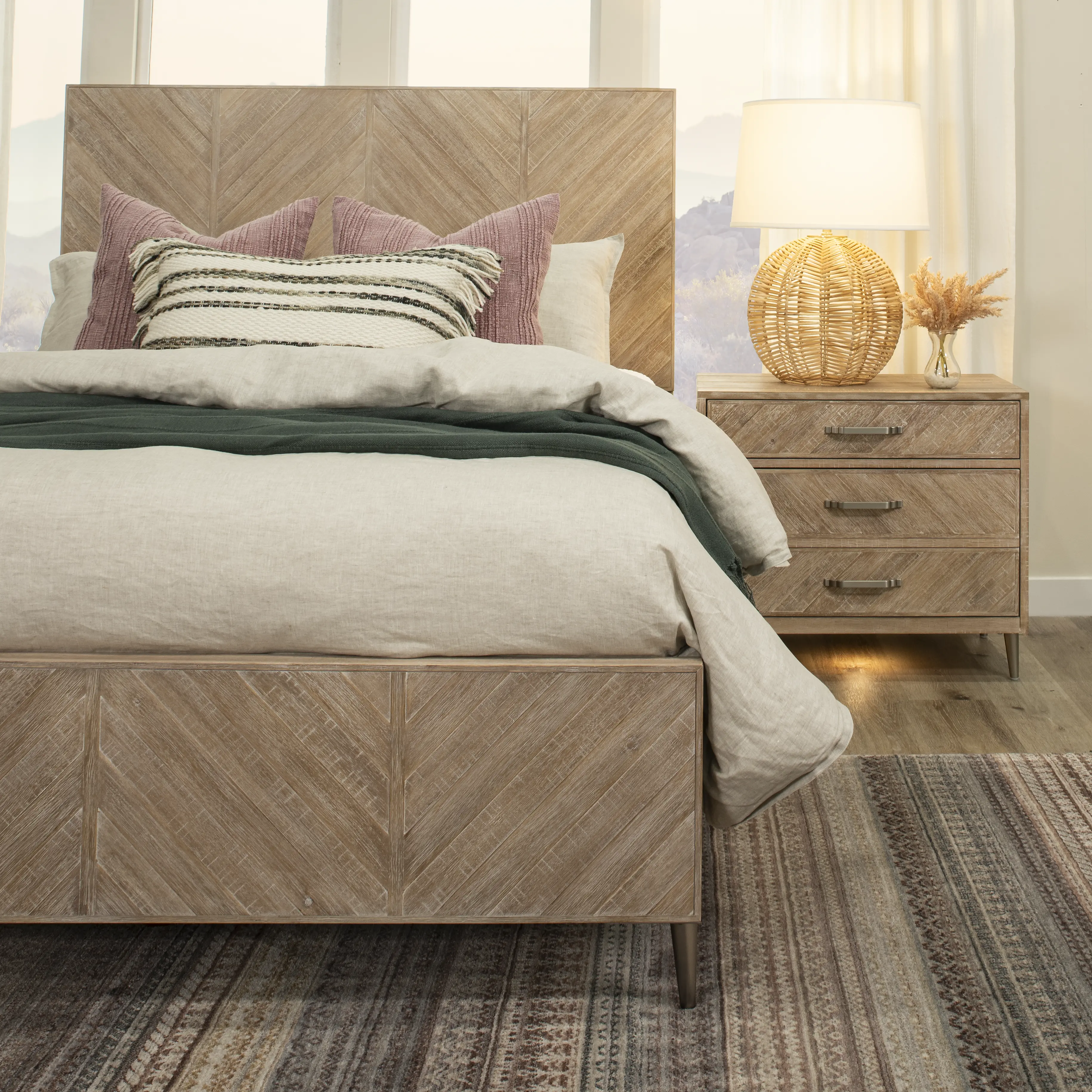 Morgan Acacia Wood King Bed-13