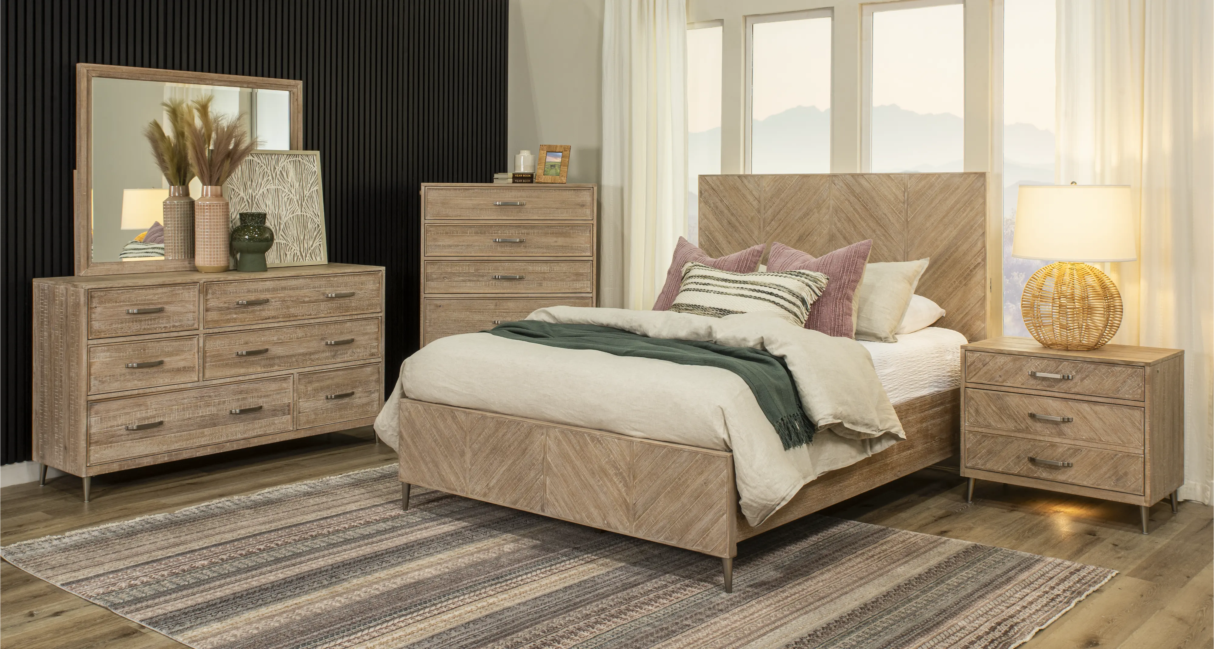 Morgan Acacia Wood King Bed-4