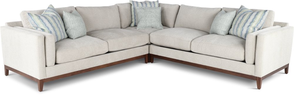 Kelsey Dove Beige 3 Piece Sectional