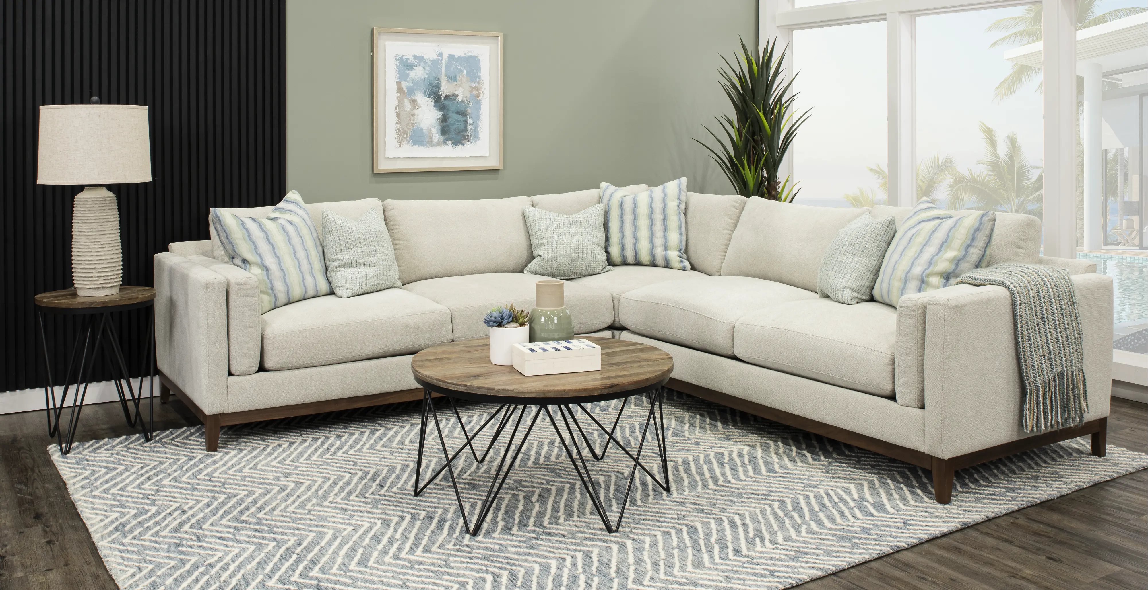 Kelsey Dove Beige 3 Piece Sectional-2