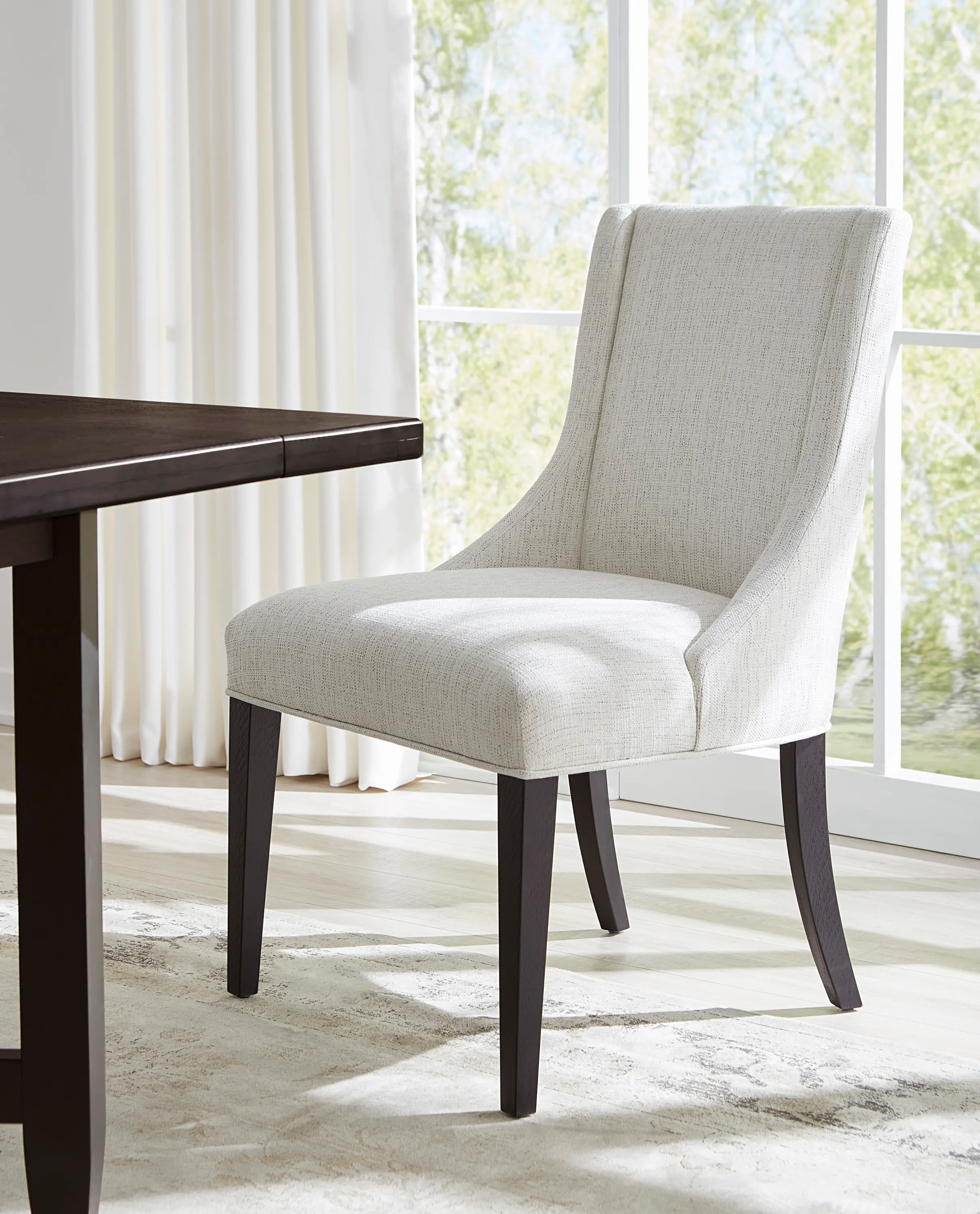 Callahan Black and Off-White Upholstered Dining Chair-10
