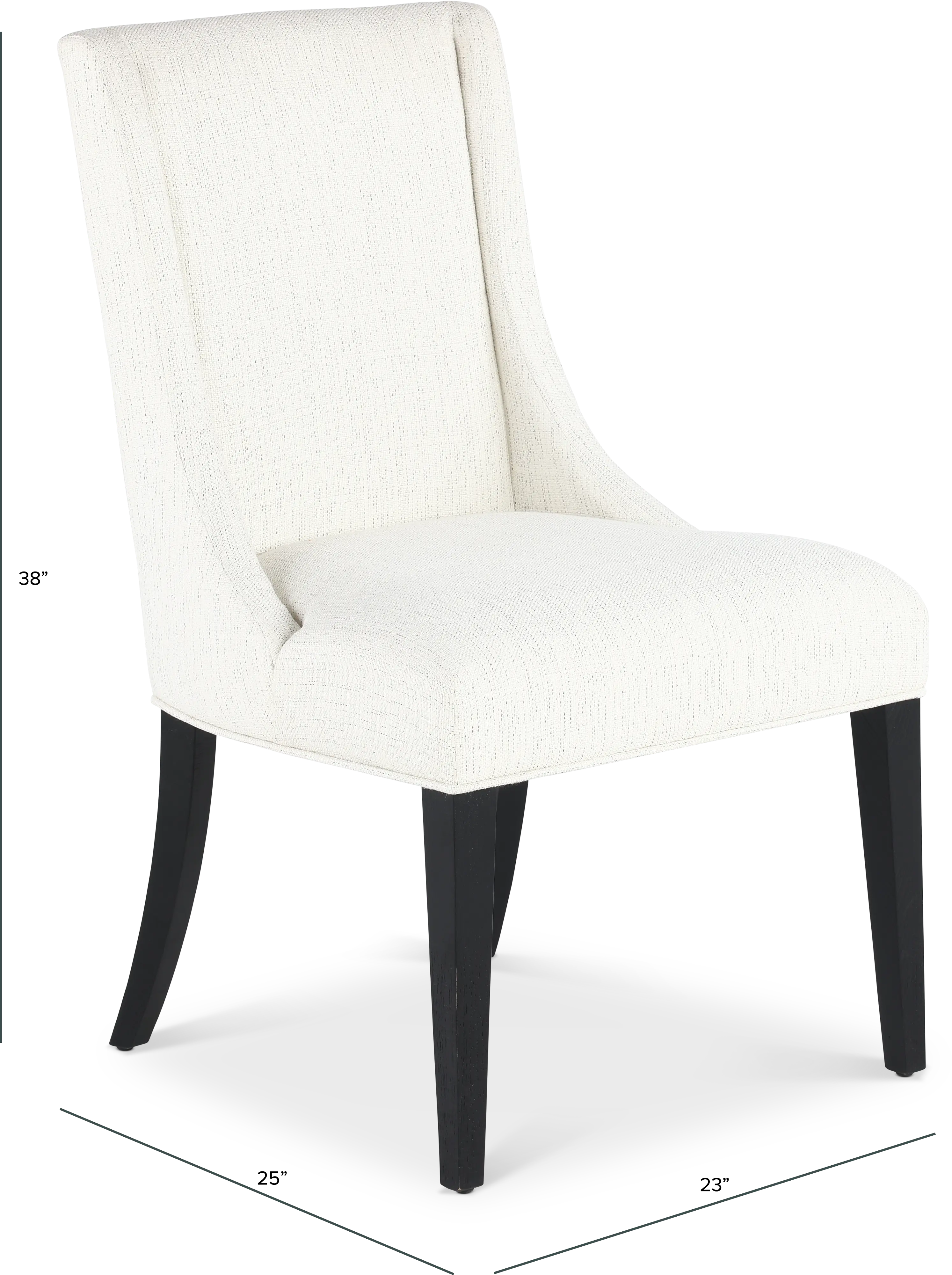Callahan Black and Off-White Upholstered Dining Chair-3