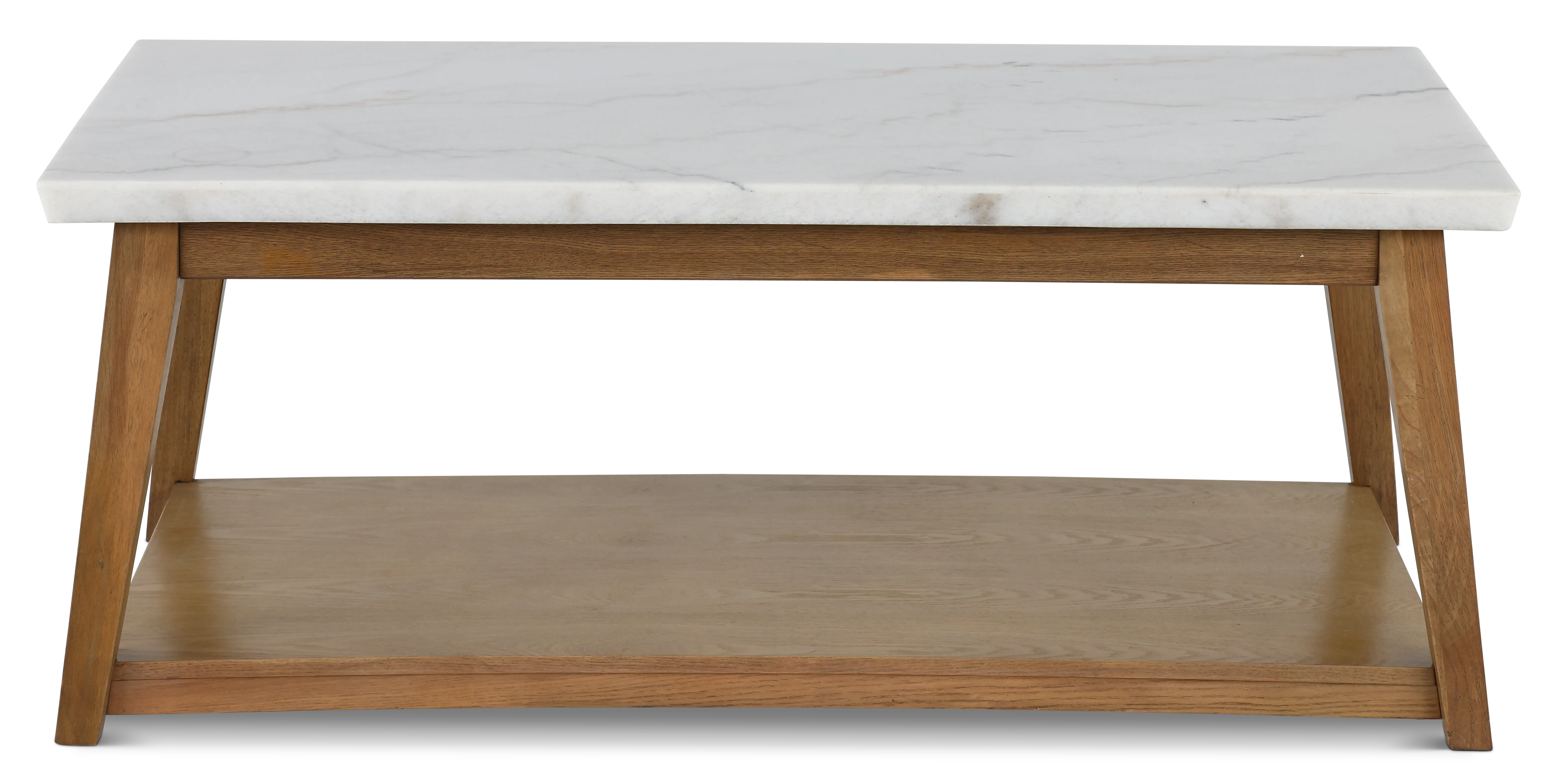 Vida White Marble and Natural Coffee Table-1