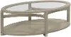 Solstice Soft Beige Oval Coffee Table