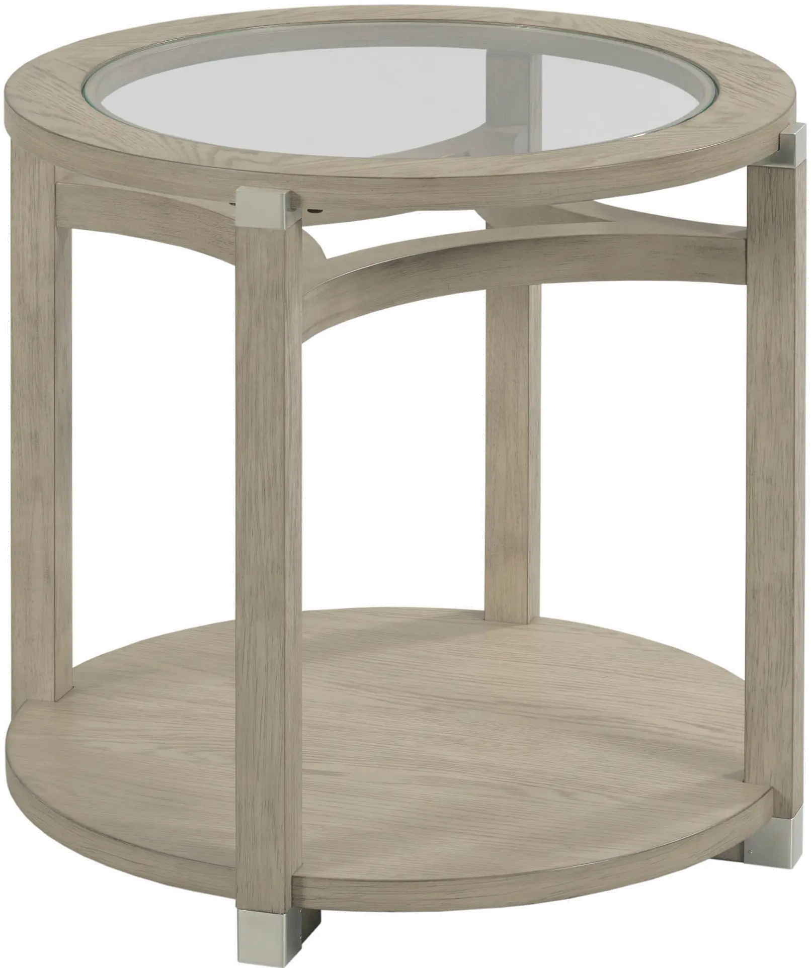 Solstice Soft Beige Round End Table-1