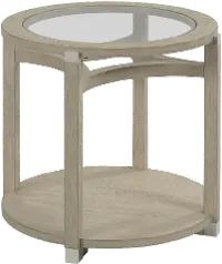 Solstice Soft Beige Round End Table