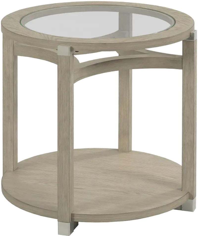 Solstice Soft Beige Round End Table