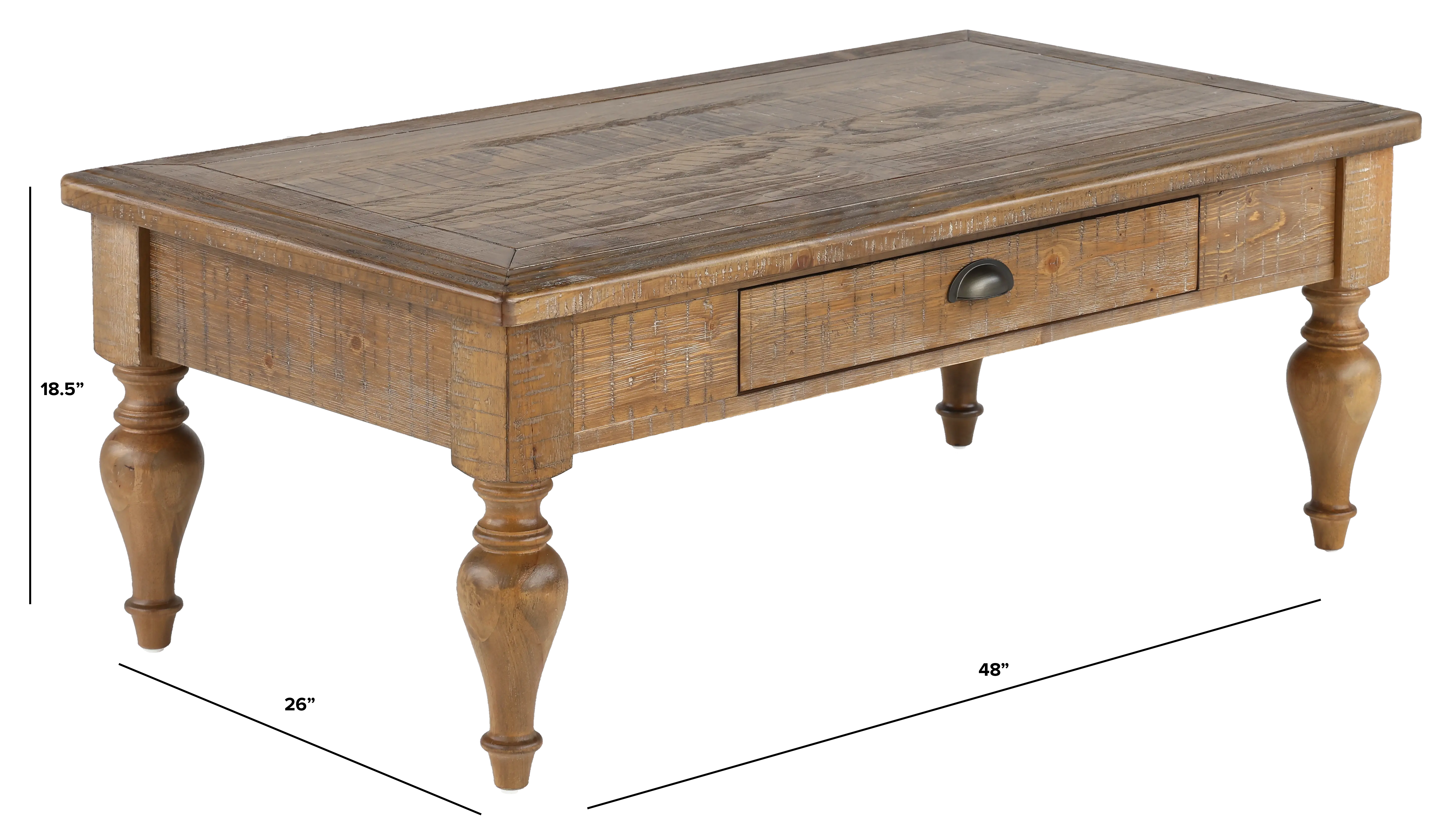 Augusta Brown Coffee Table-3