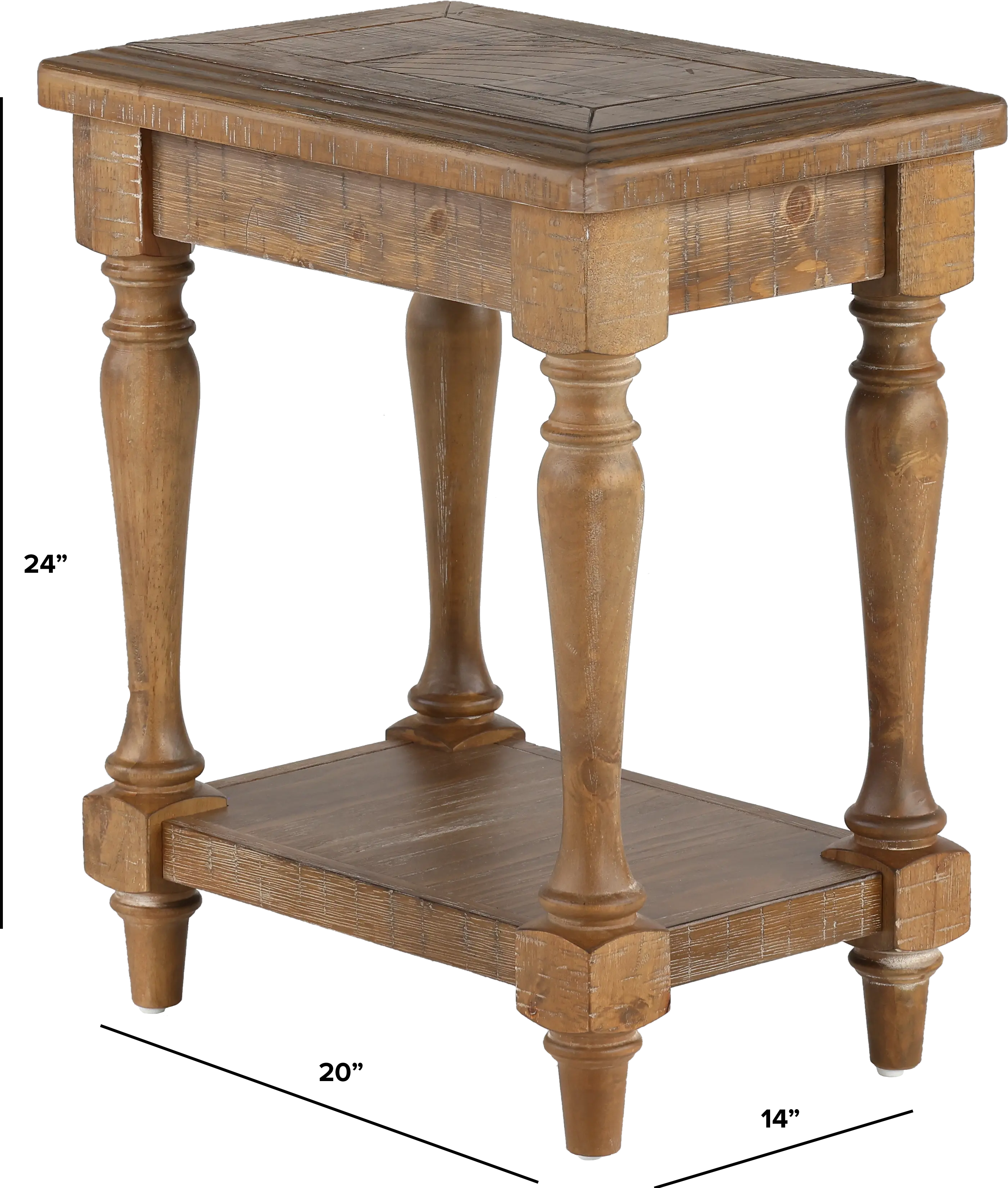 Augusta Brown Chairside Table-3