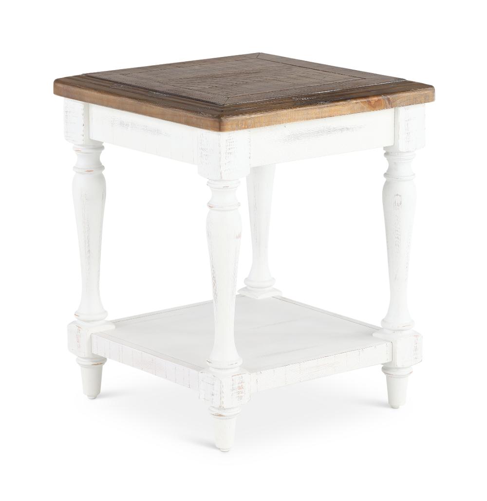 Augusta White End Table
