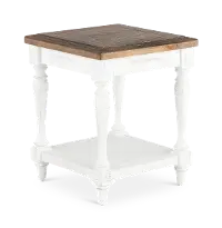 Augusta White End Table