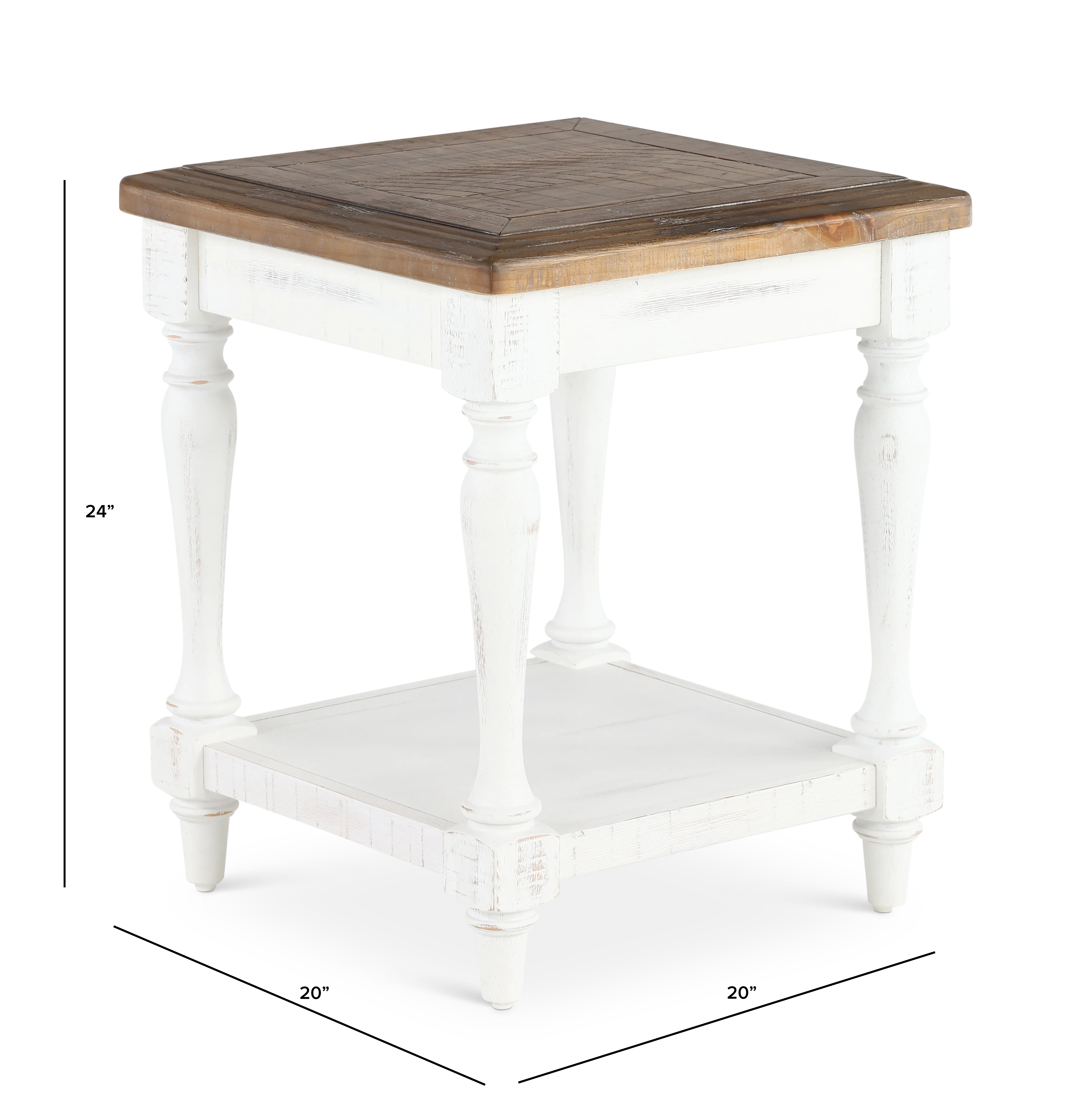 Augusta White End Table-3
