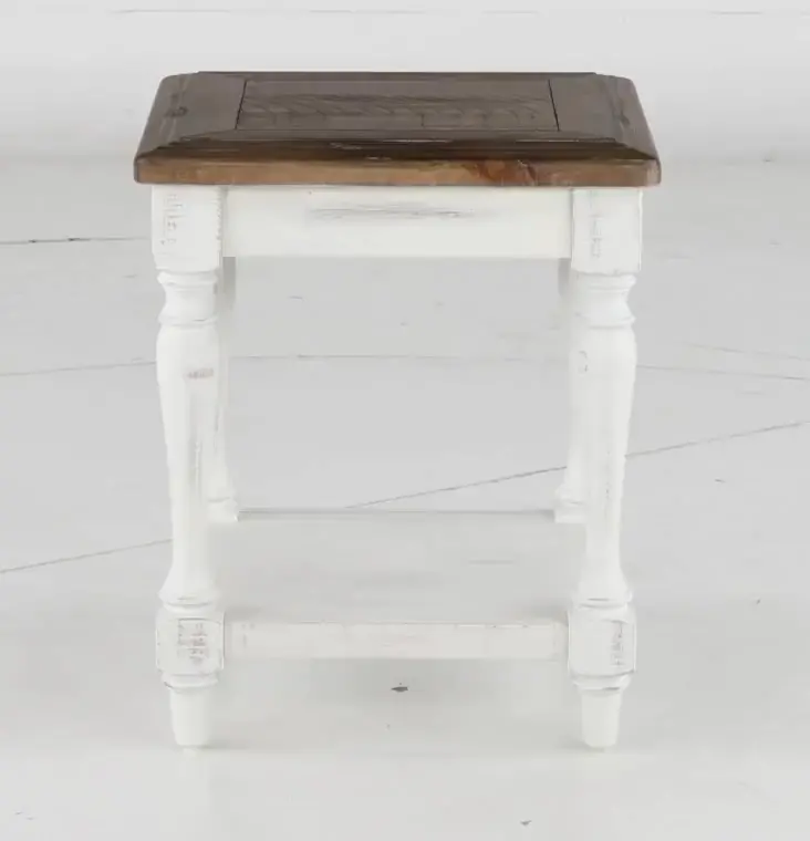 Augusta White End Table-6