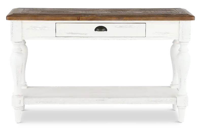 Augusta White Sofa Table