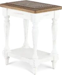 Augusta White Chairside Table