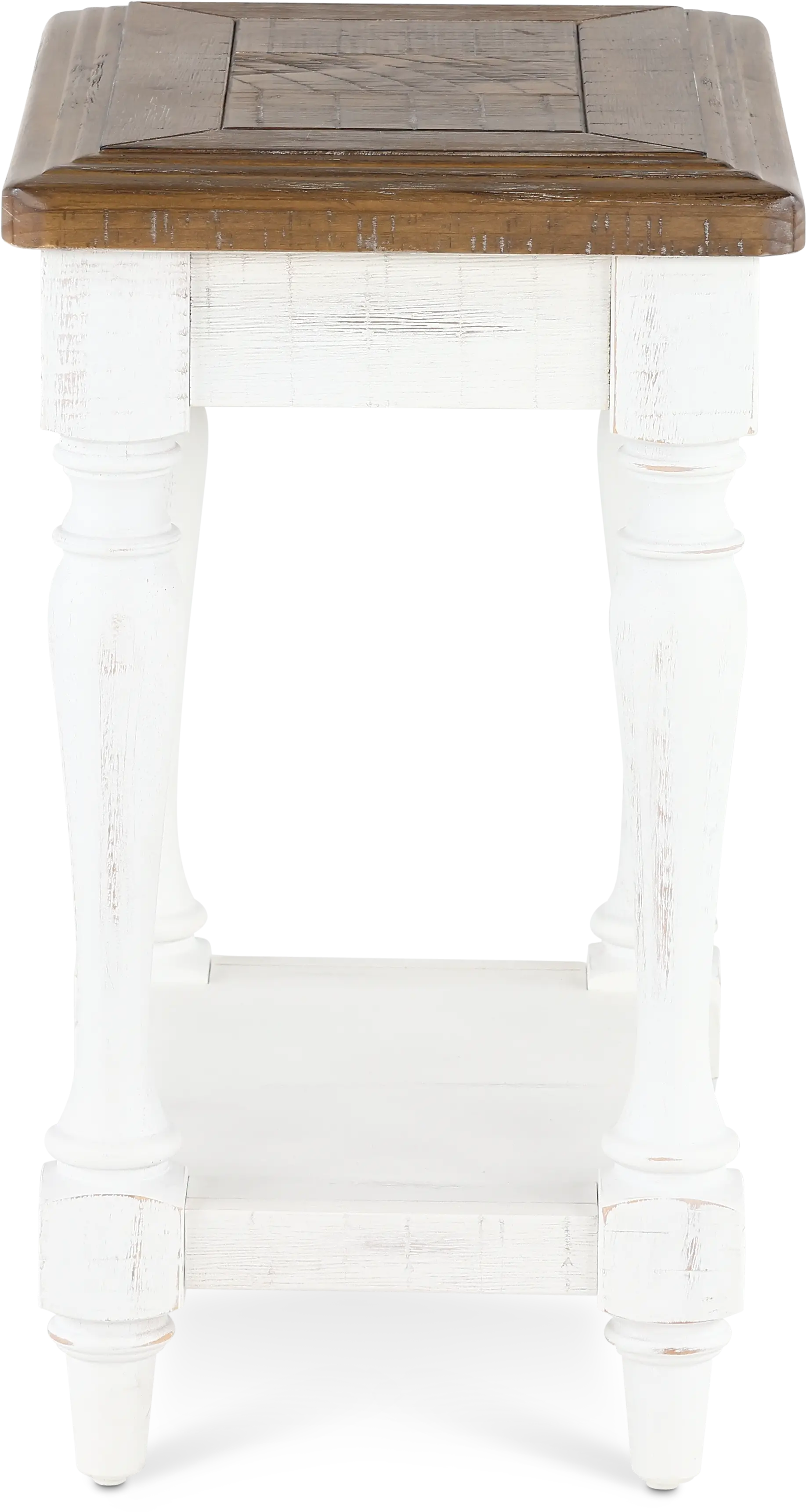 Augusta White Chairside Table-4