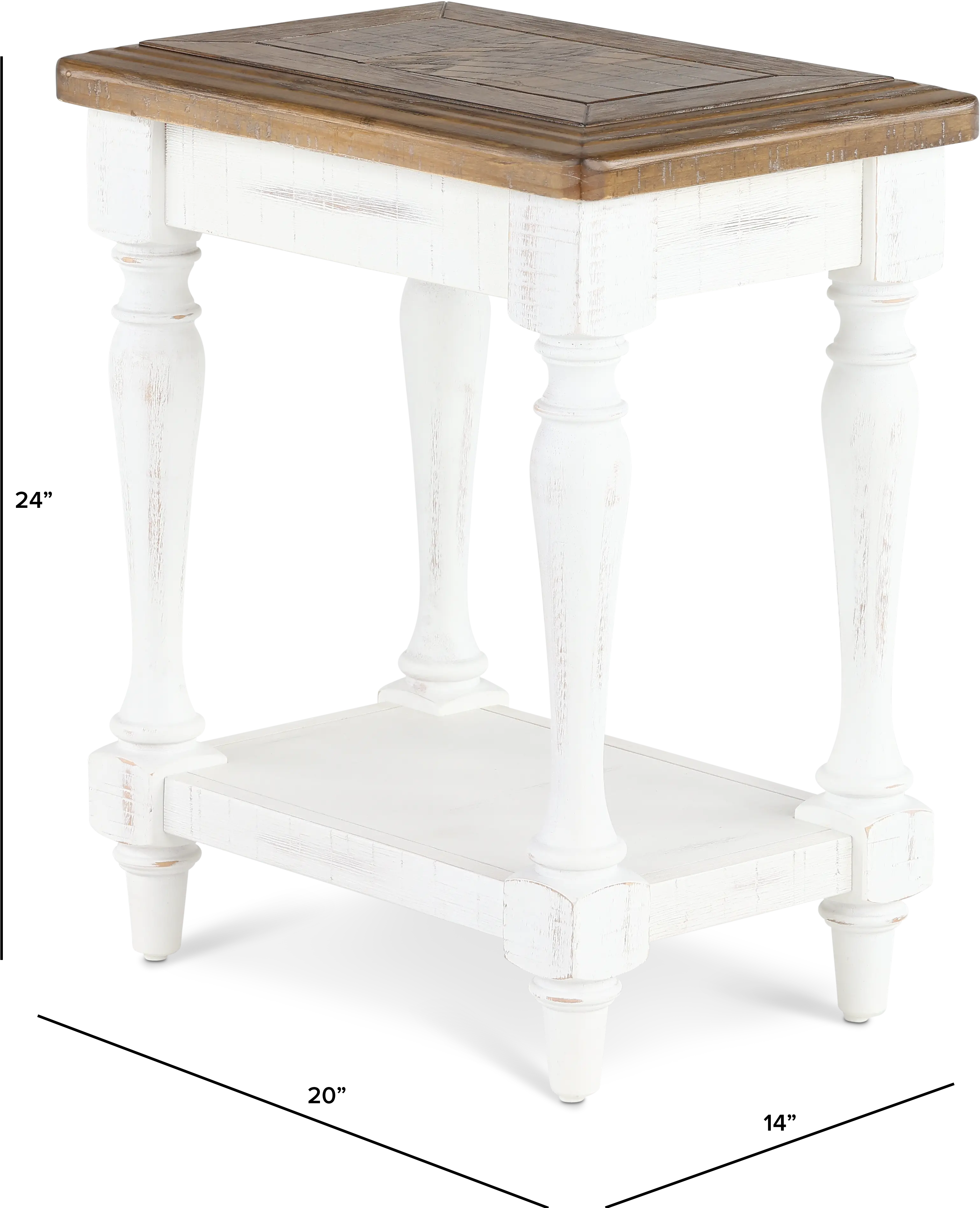 Augusta White Chairside Table-3