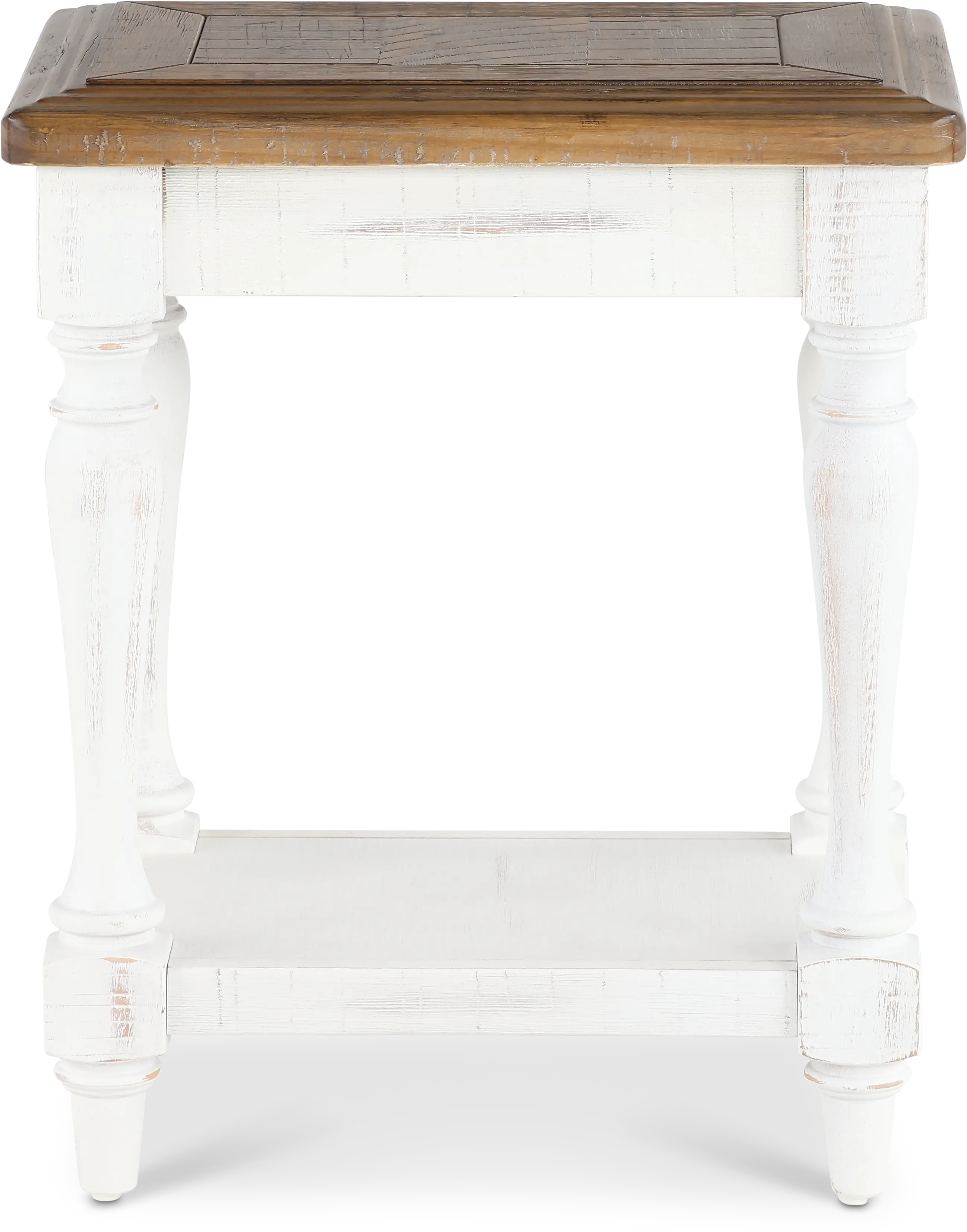 Augusta White Chairside Table-6