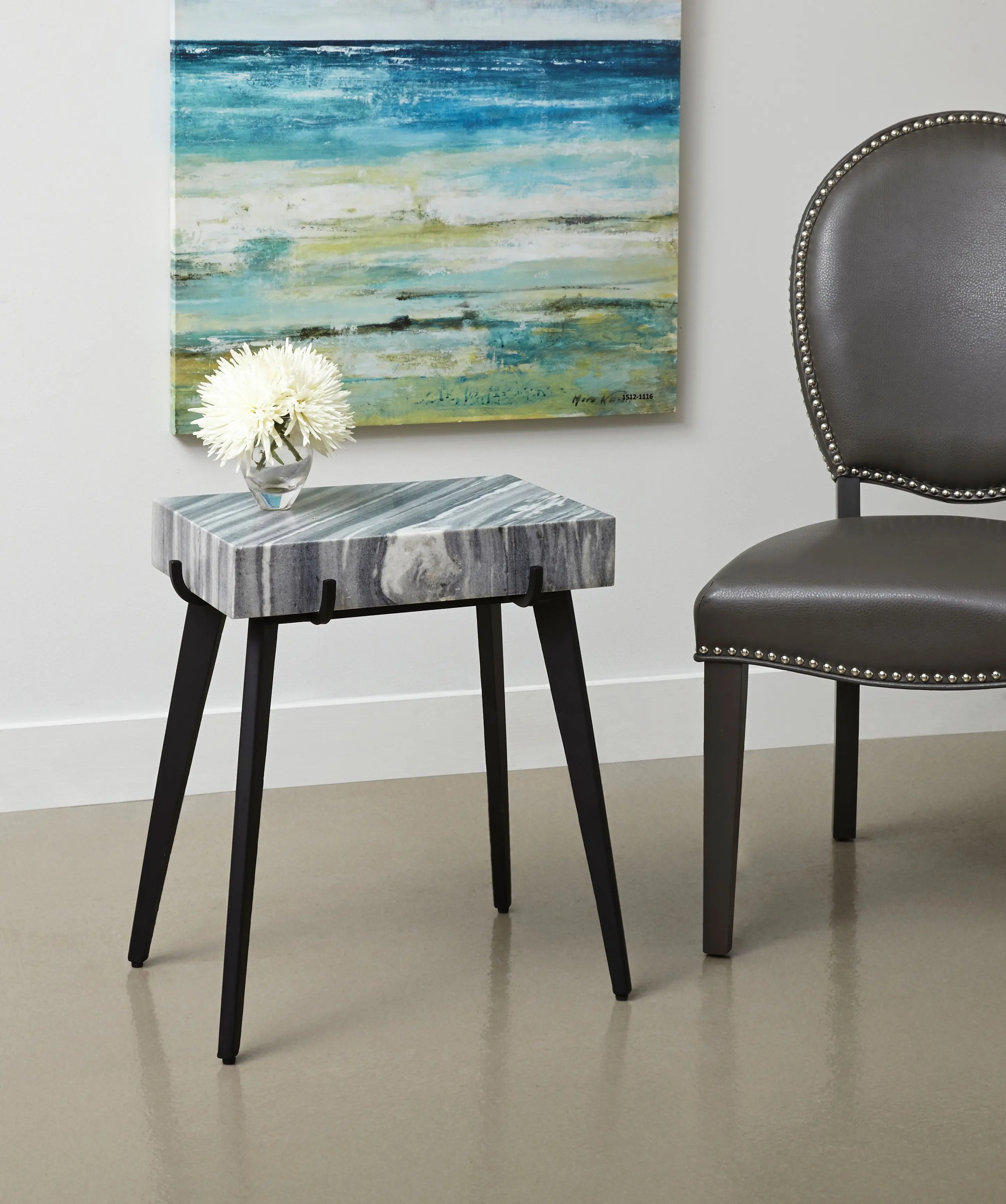 15240 Landon Gray Marble Accent Table-2