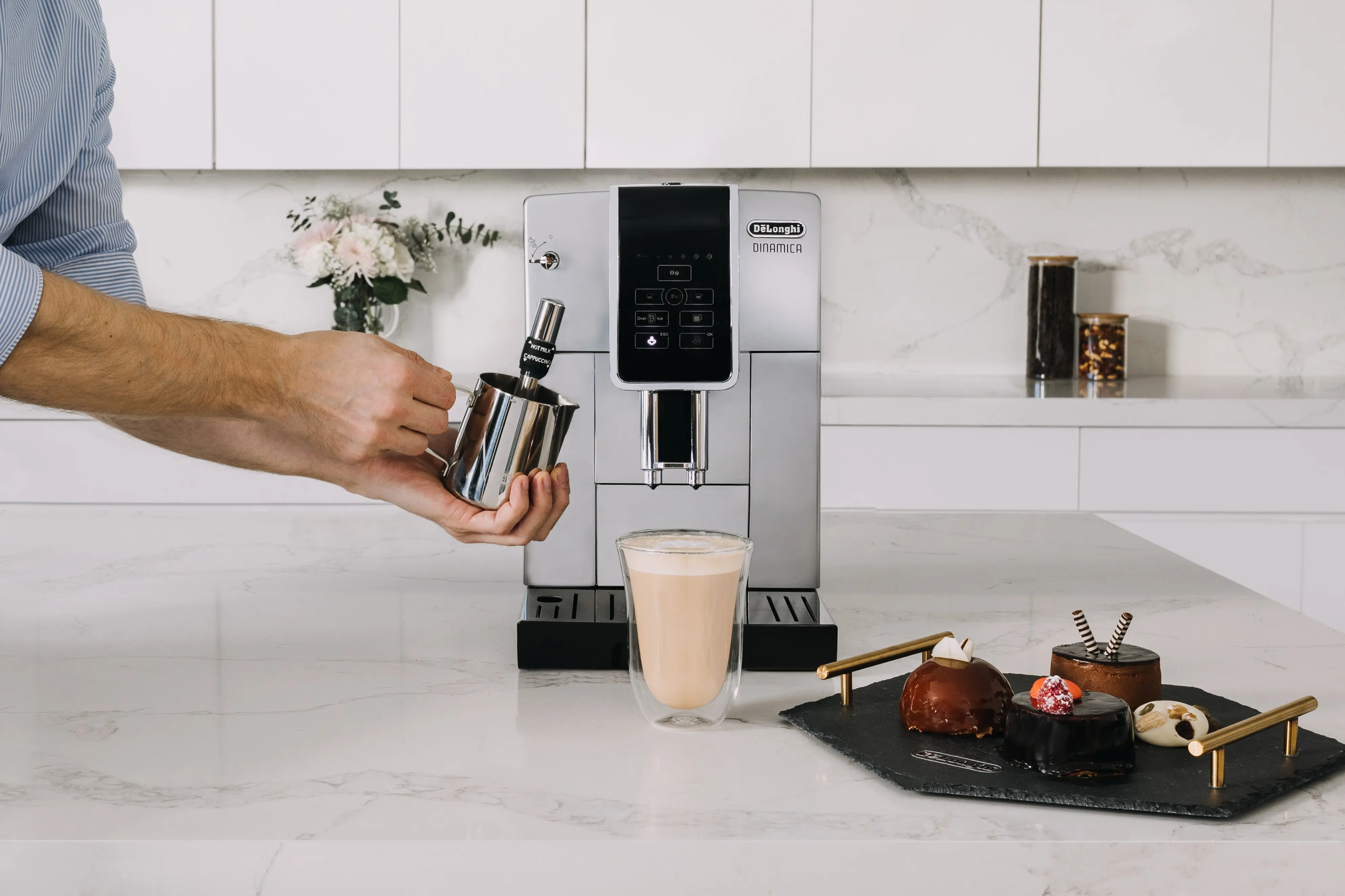 ECAM35025SB De'Longhi Dinamica TrueBrew Over Ice™ Coffee and Espresso Machine - Chrome-8
