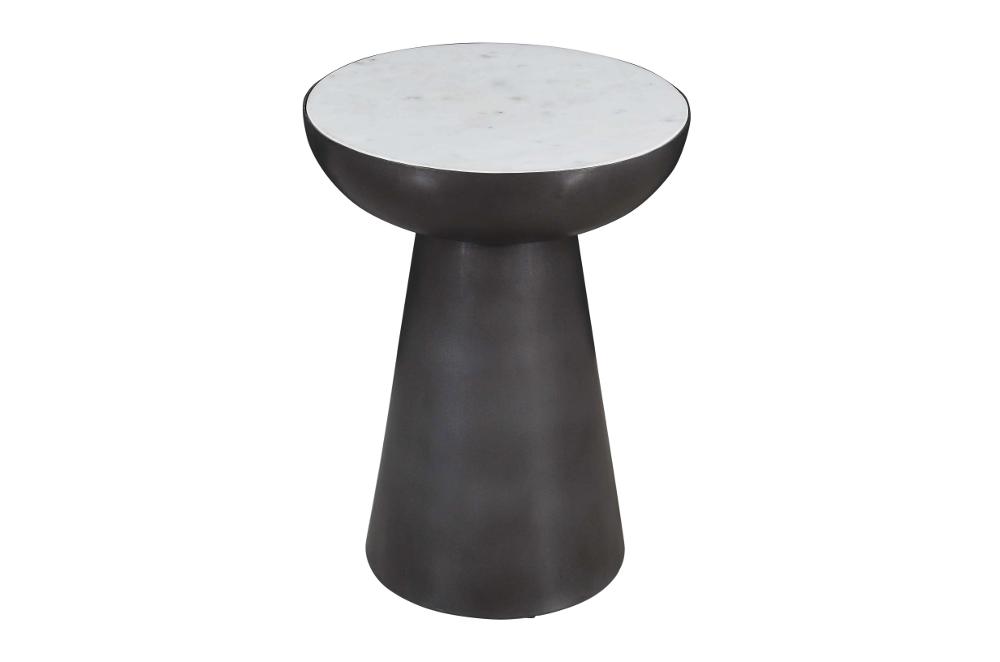 Circularity Black and White Chairside Table