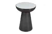 Circularity Black and White Chairside Table