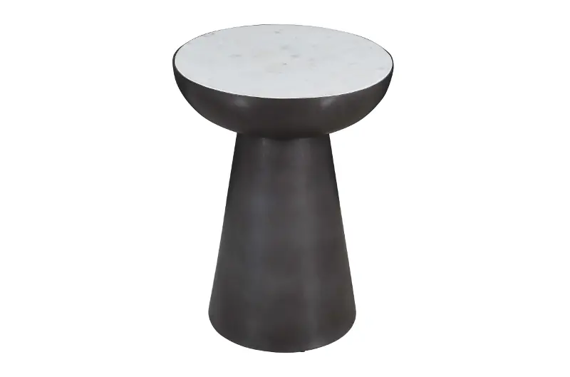 Circularity Black and White Chairside Table