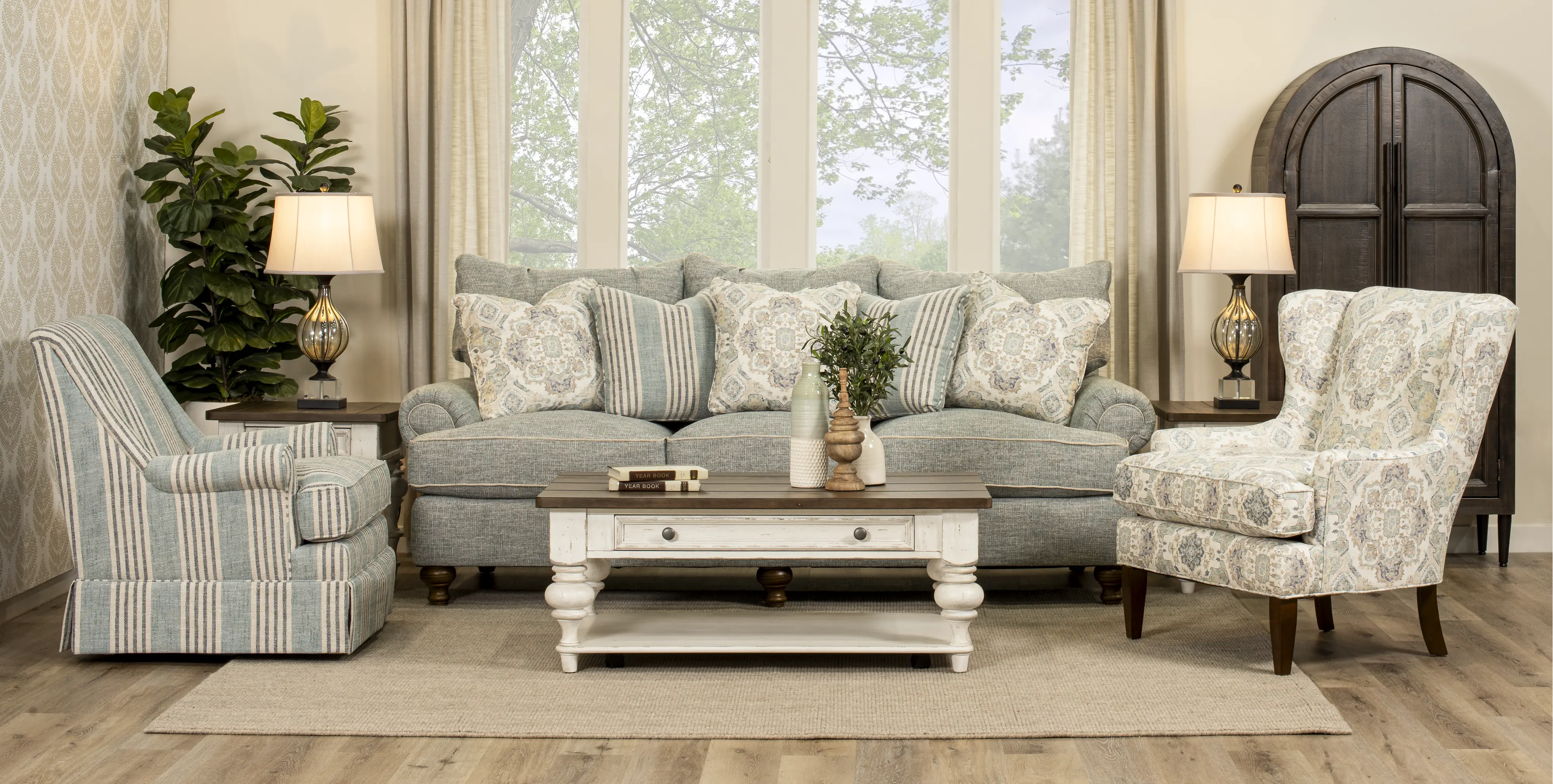 237-OT1010 River Place White and Brown Coffee Table-11