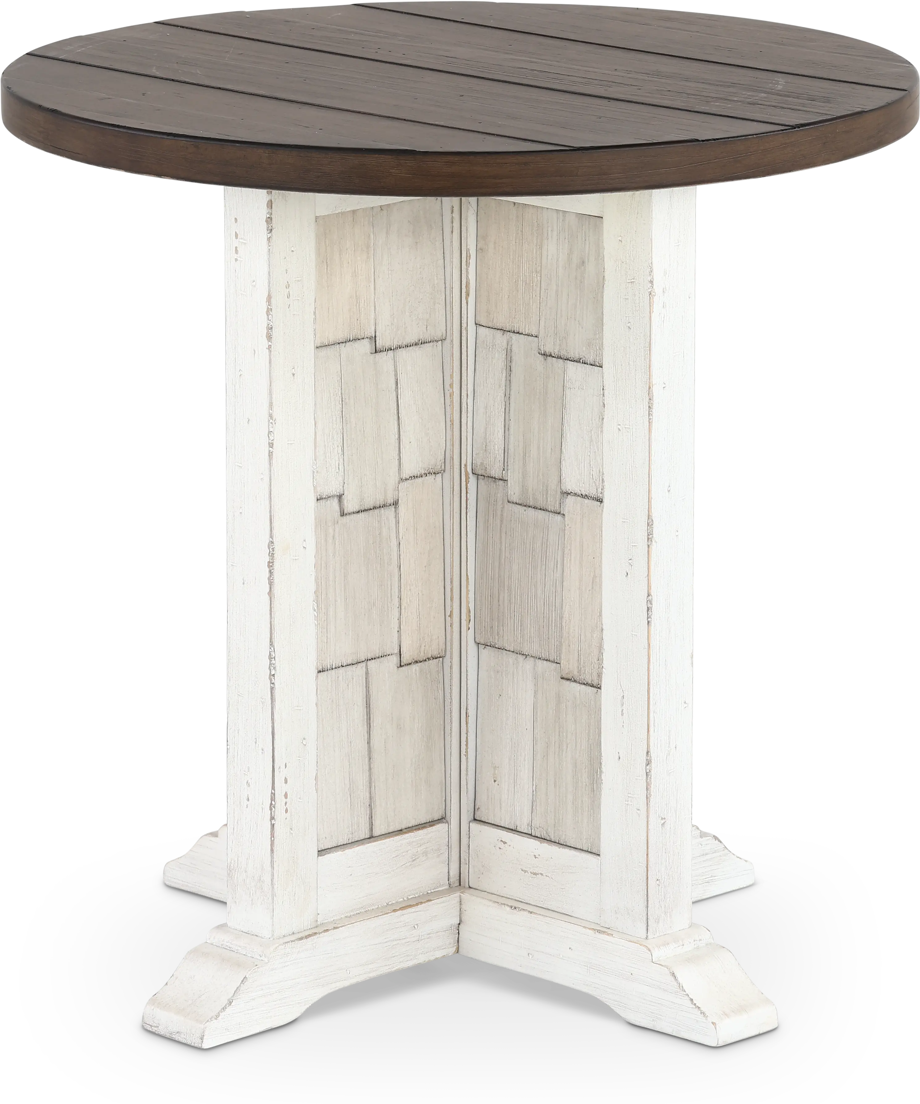 237-OT1021 River Place White and Brown Chairside Table-4