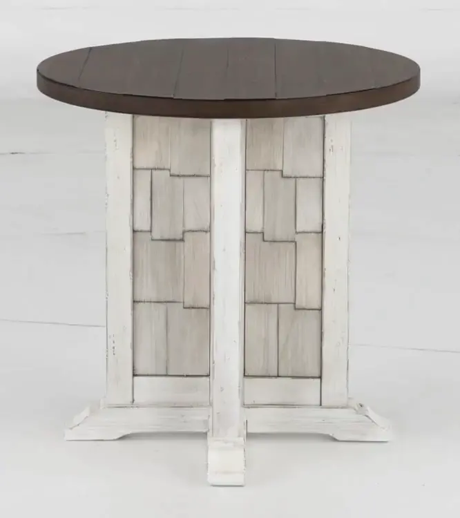 237-OT1021 River Place White and Brown Chairside Table-5
