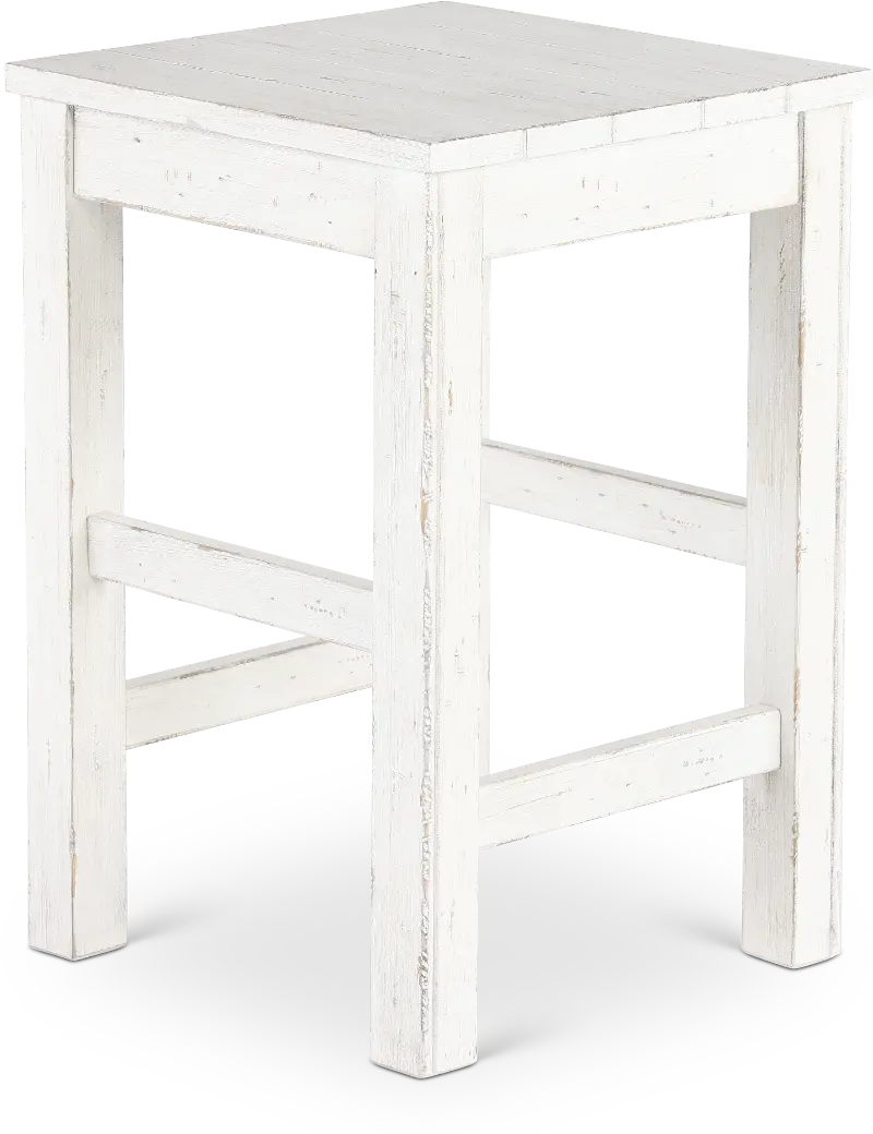 River Place White Sofa Stool