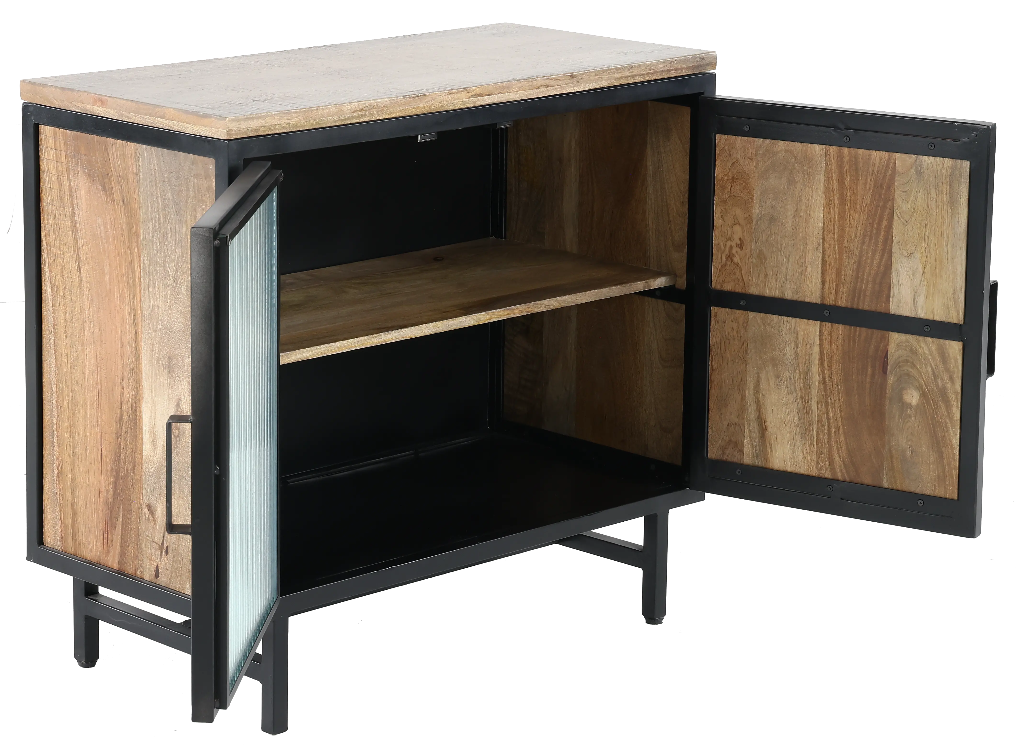 Bartram Natural and Black Cabinet-5