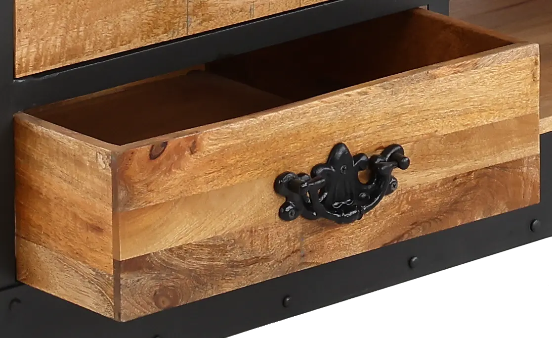 Neemrana Rustic Brown 80  Library Bookcase-8