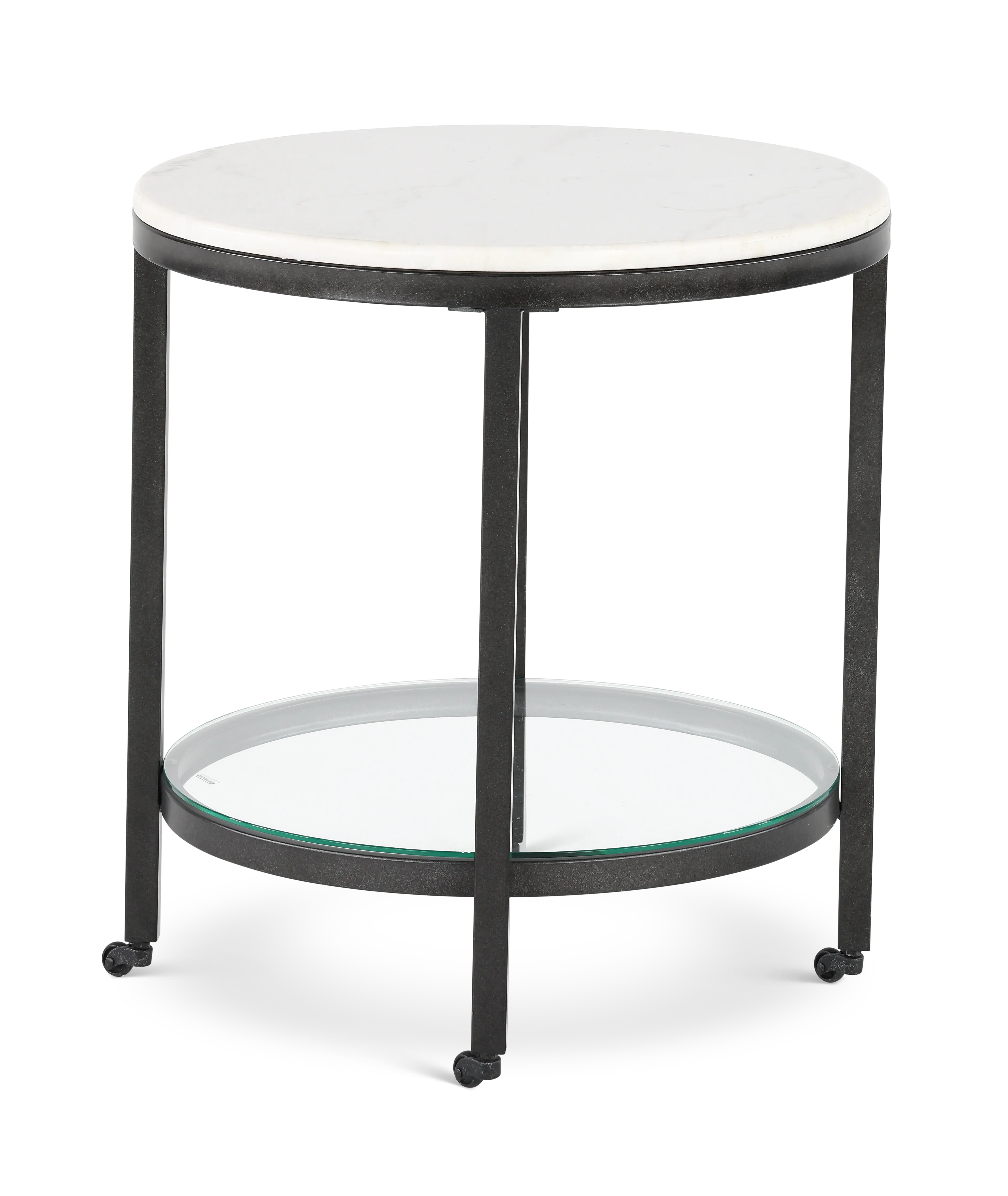 Whitman Black and White Marble End Table-1