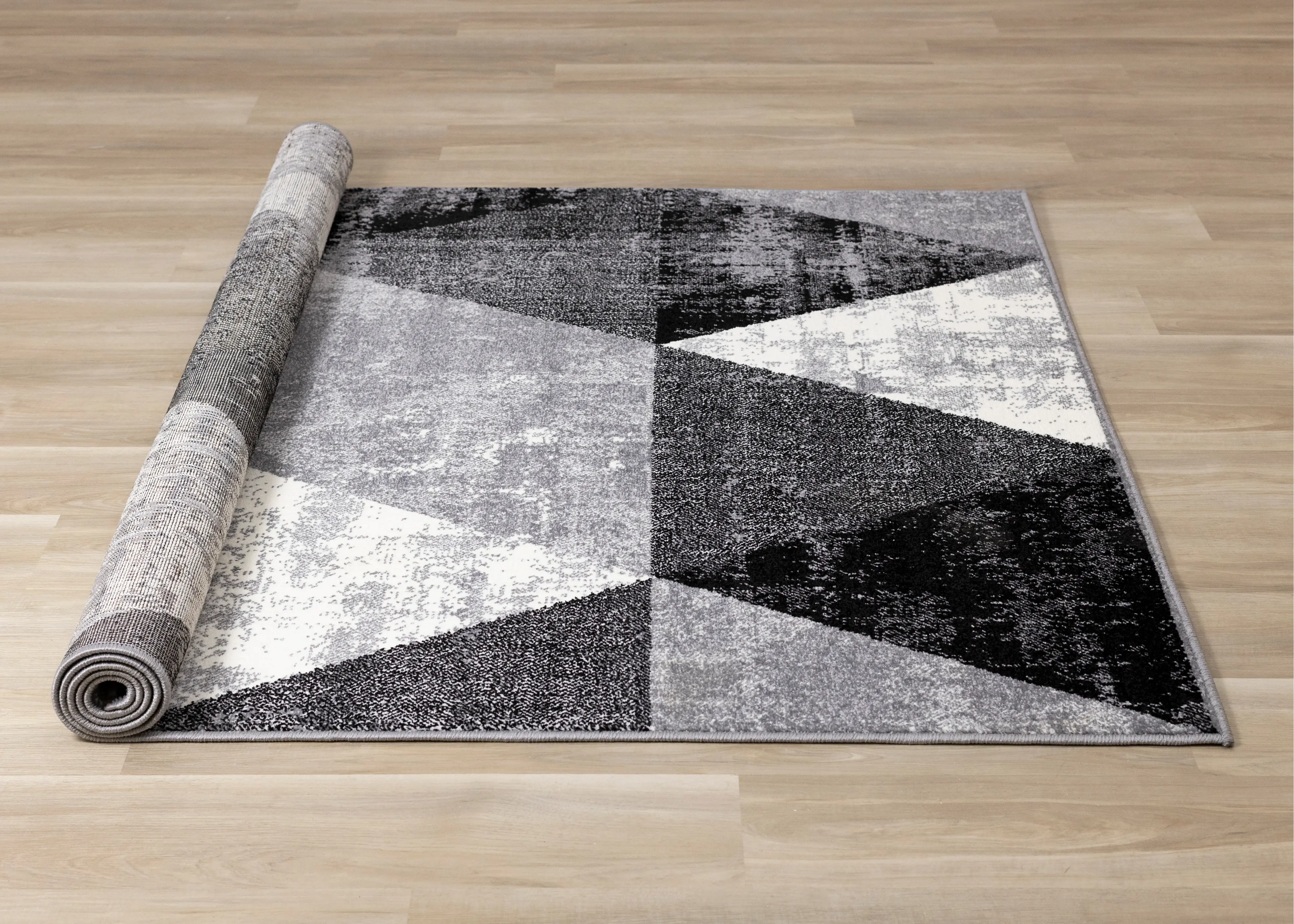 Century Black, White & Gray 4 x 6 Geometric Area Rug-4