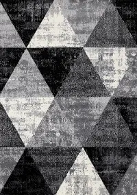 Century 5 x 8 Black and White Geometric Area Rug