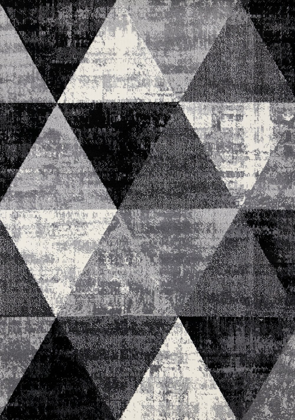 Century Black White & Gray 5 x 8 Geometric Area Rug