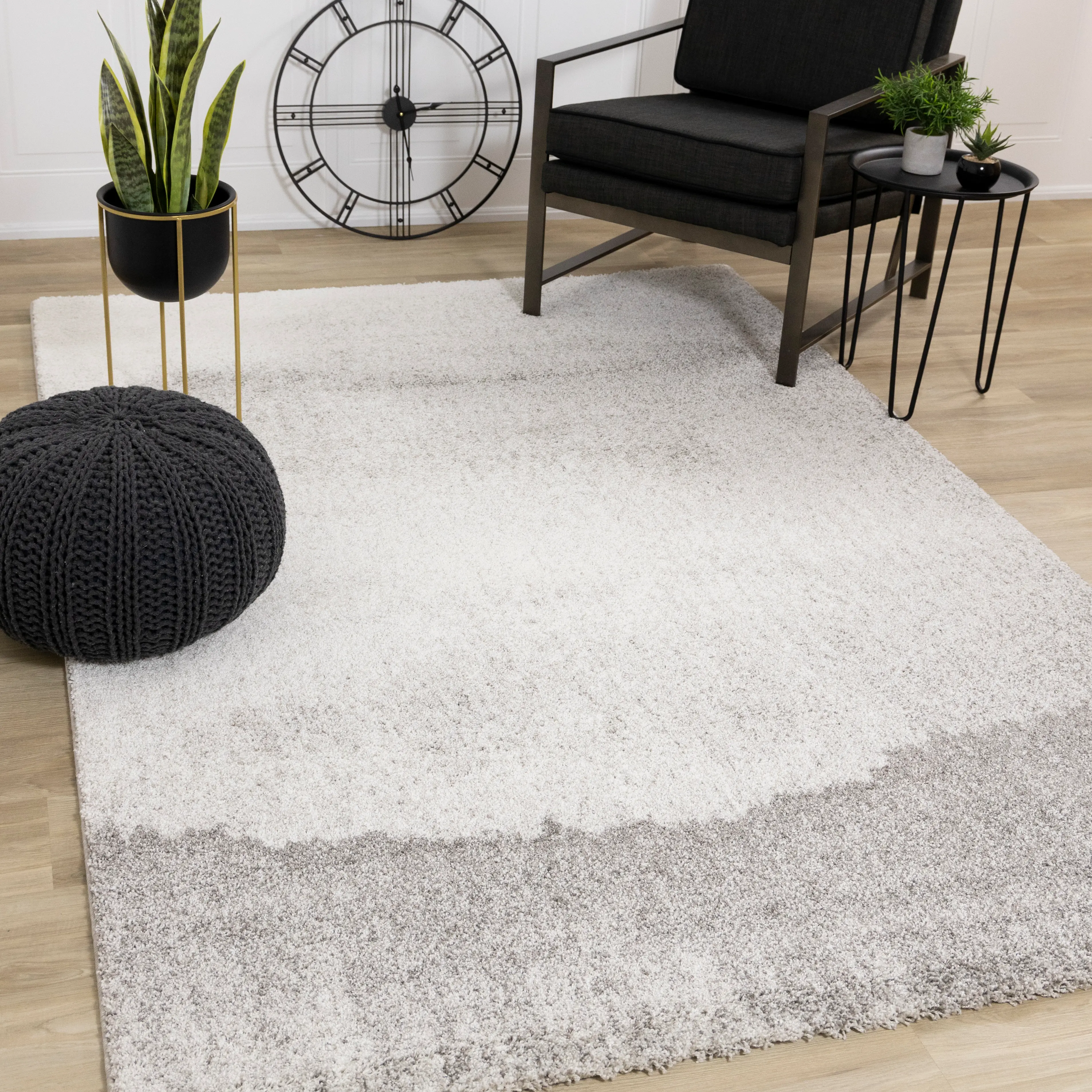 Sable Gray Ombre 5 x 8 Area Rug-2