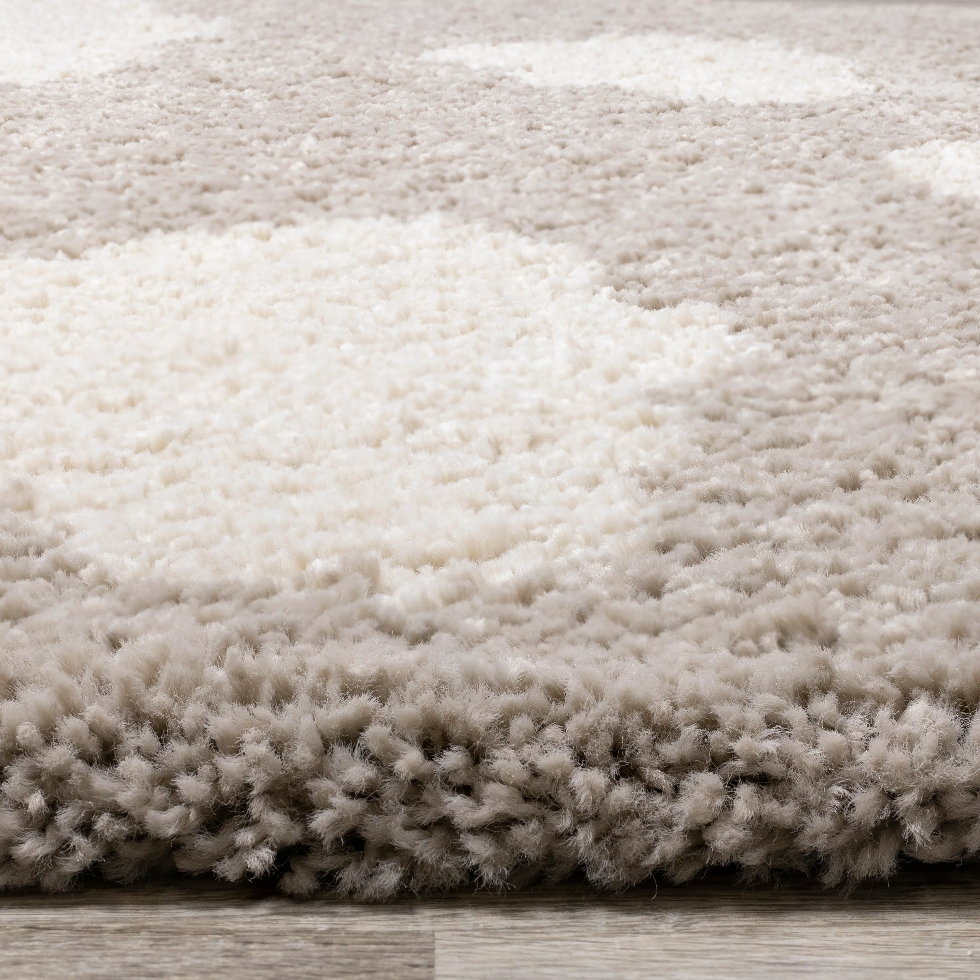 Kids 4 x 6 Beige Cloud Print Shag Area Rug-5