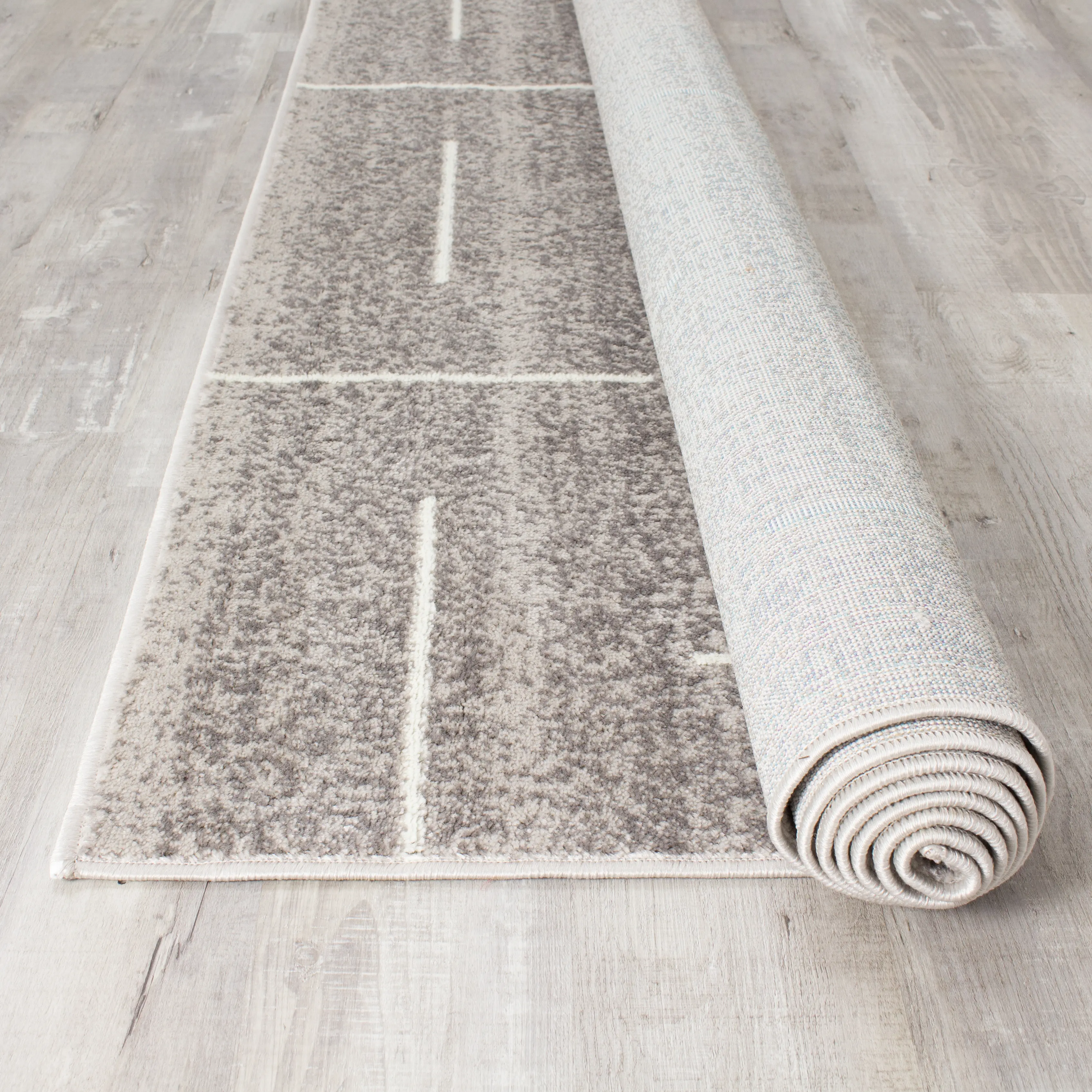 Merit Gray Lines 5 x 8 Area Rug-3
