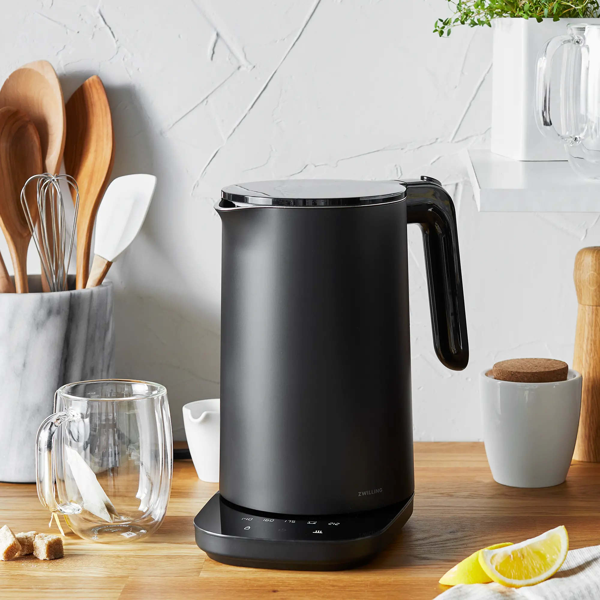 Zwilling Enfinigy 1.56 qt Cool Touch Stainless Steel Electric Kettle - Black-3