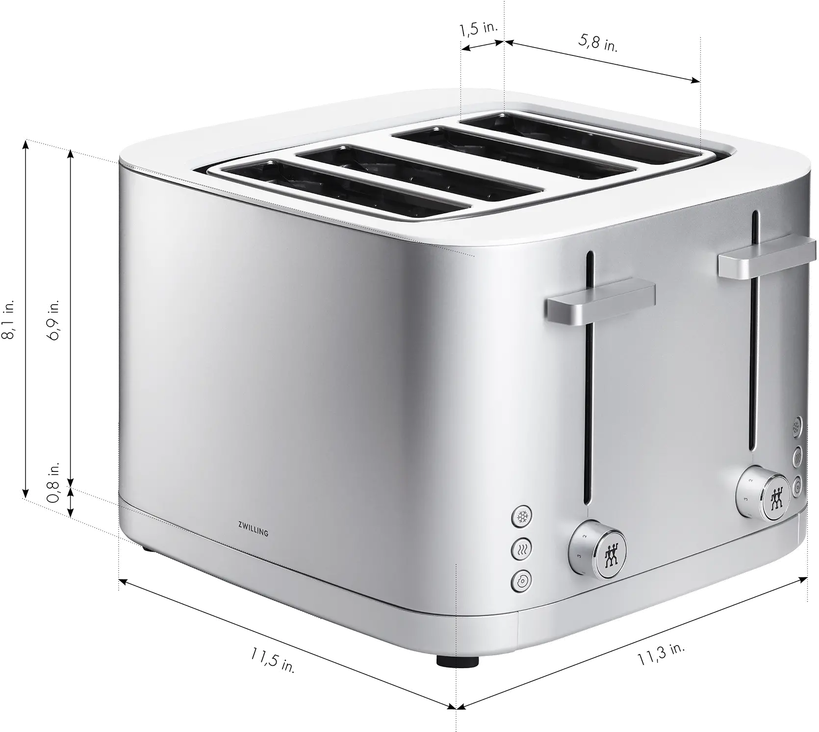 Zwilling Enfinigy 4-Slice Toaster - Silver-5